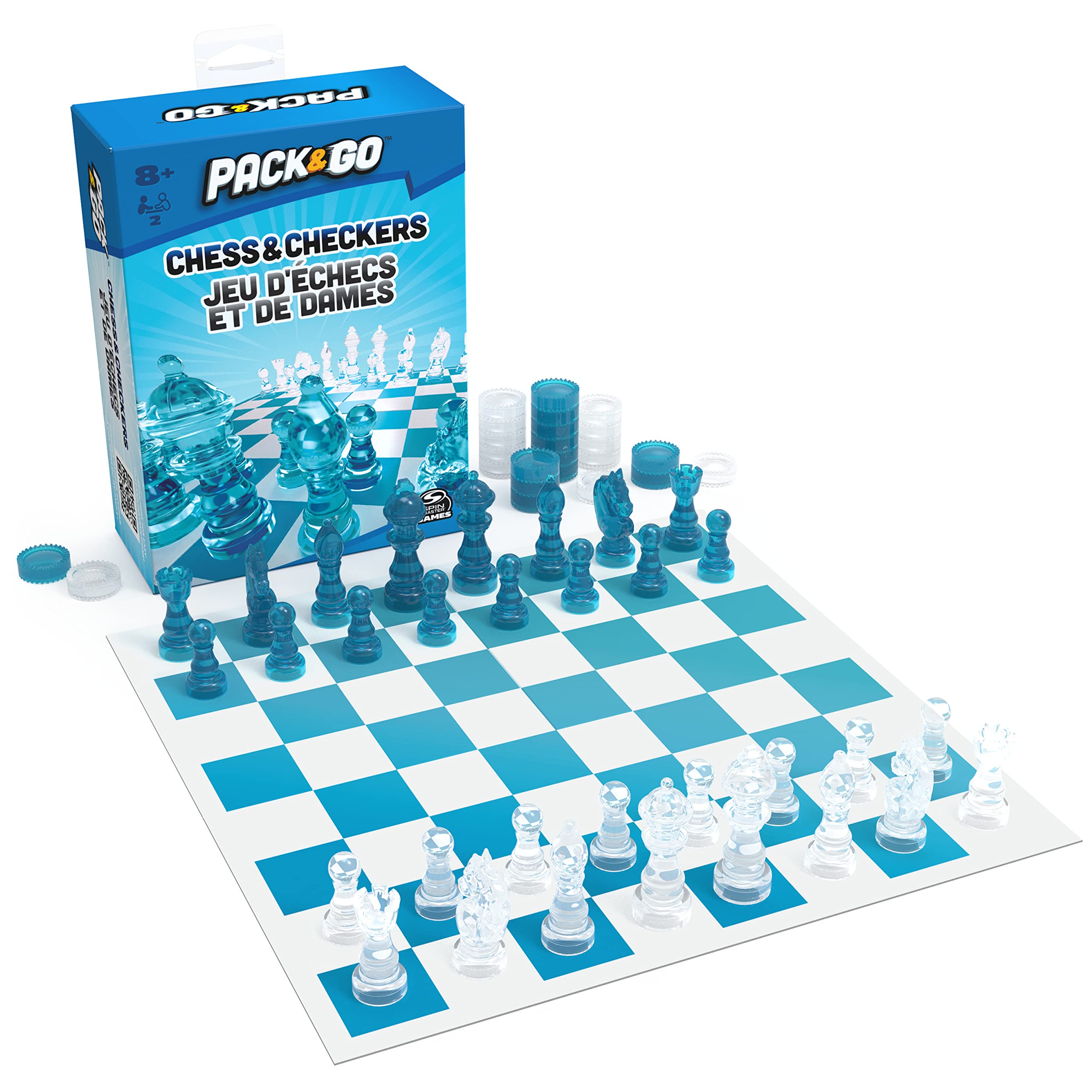 Foto 1 | Juego De Mesa Spin Master Pack & Go Chess & Checkers Para Mayores De 8 Años - Venta Internacional.