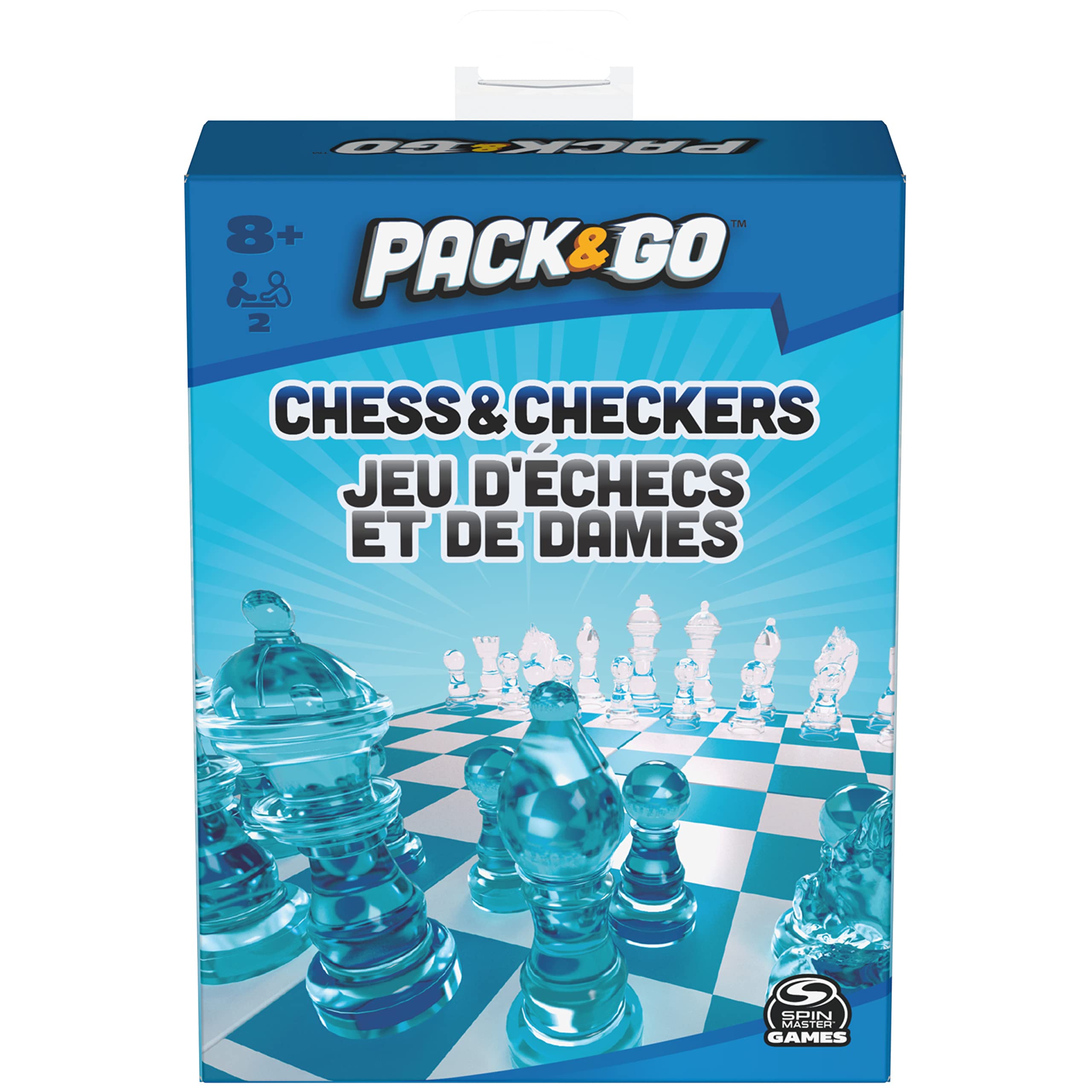 Foto 6 pulgar | Juego De Mesa Spin Master Pack & Go Chess & Checkers Para Mayores De 8 Años - Venta Internacional.
