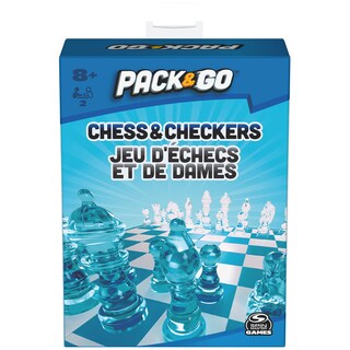 Foto 5 | Juego De Mesa Spin Master Pack & Go Chess & Checkers Para Mayores De 8 Años - Venta Internacional.