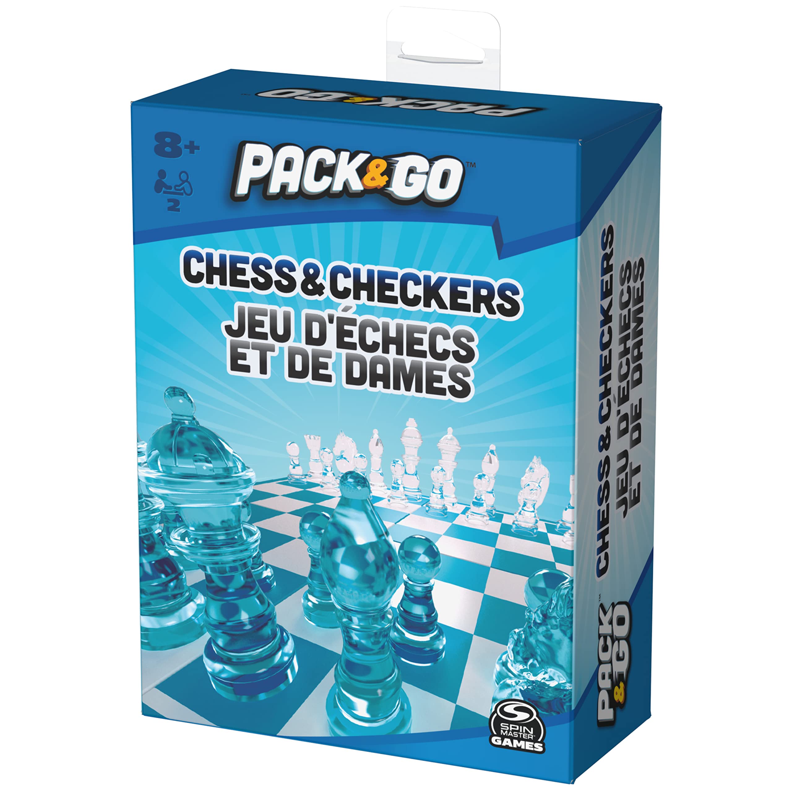 Foto 7 pulgar | Juego De Mesa Spin Master Pack & Go Chess & Checkers Para Mayores De 8 Años - Venta Internacional.
