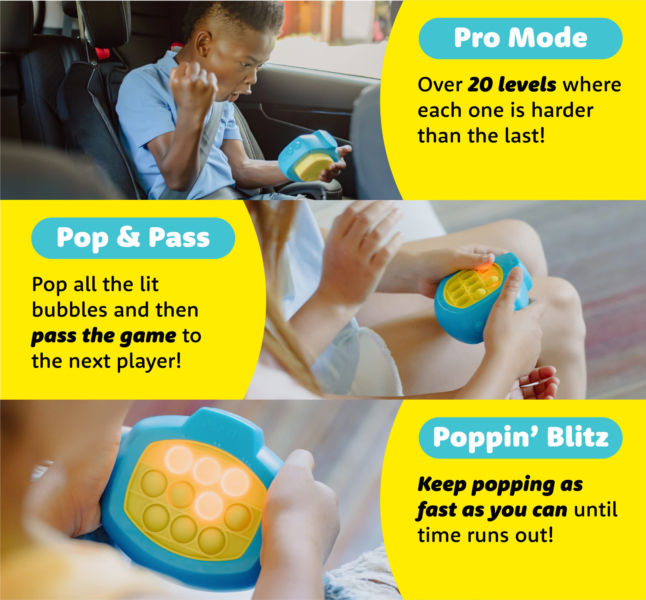 Foto 5 pulgar | Juego Buffalo Games Pop It! Pro Original Light Up Azul/amarillo - Venta Internacional.