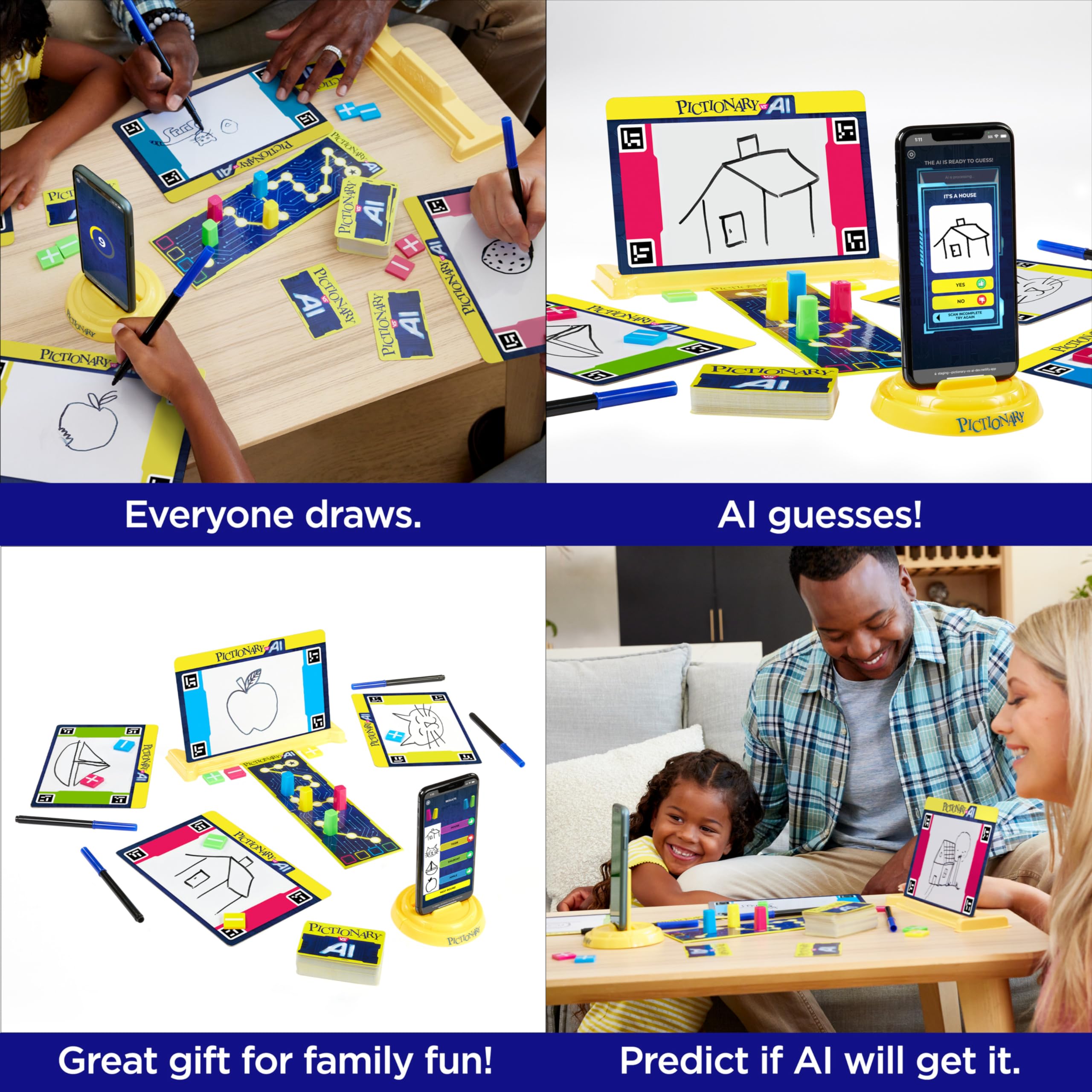 Foto 4 pulgar | Juego De Mesa Mattel Games Pictionary Vs. Familia De Ia Para 2-4 Jugadores - Venta Internacional.