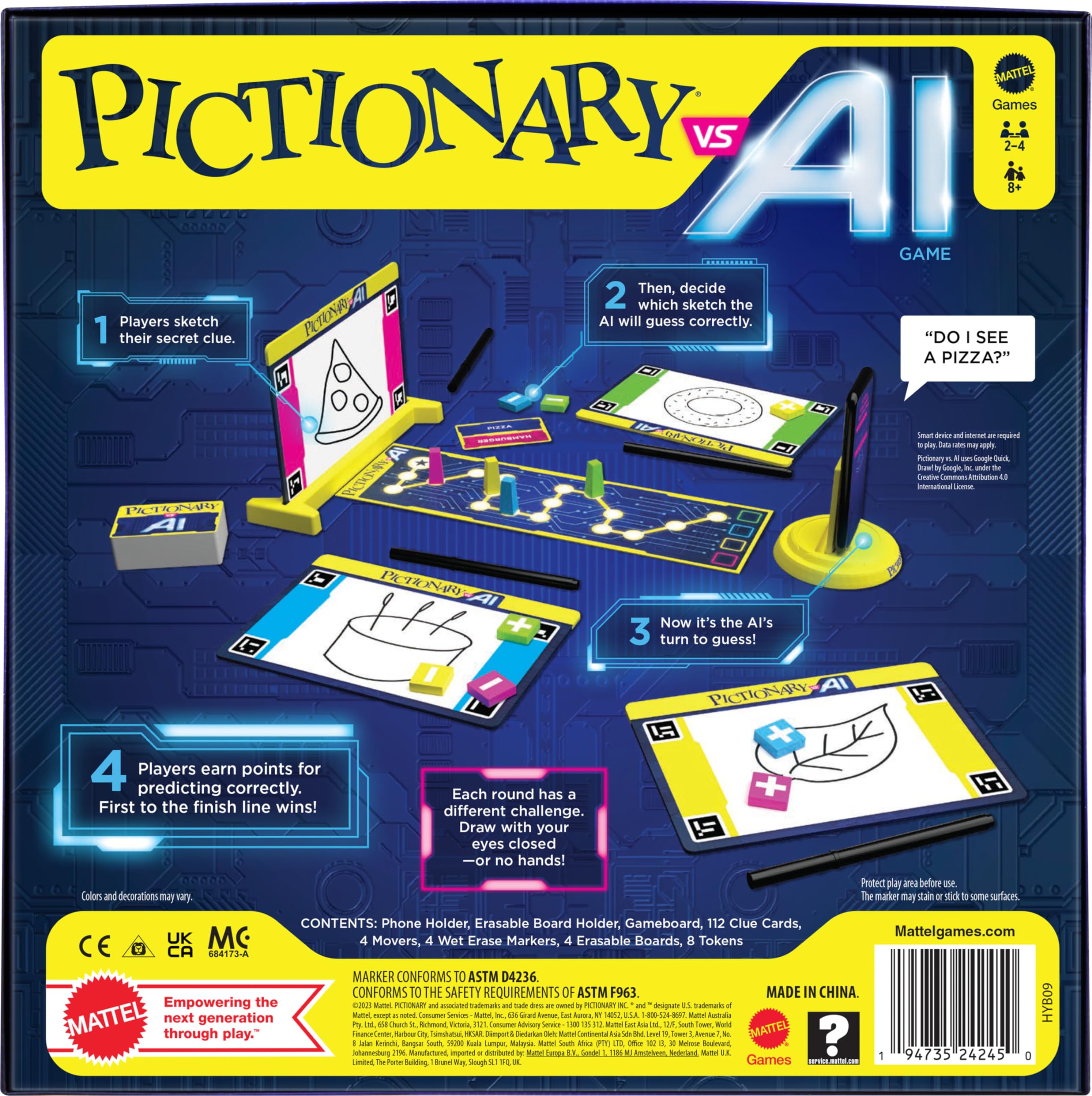 Foto 7 pulgar | Juego De Mesa Mattel Games Pictionary Vs. Familia De Ia Para 2-4 Jugadores - Venta Internacional.