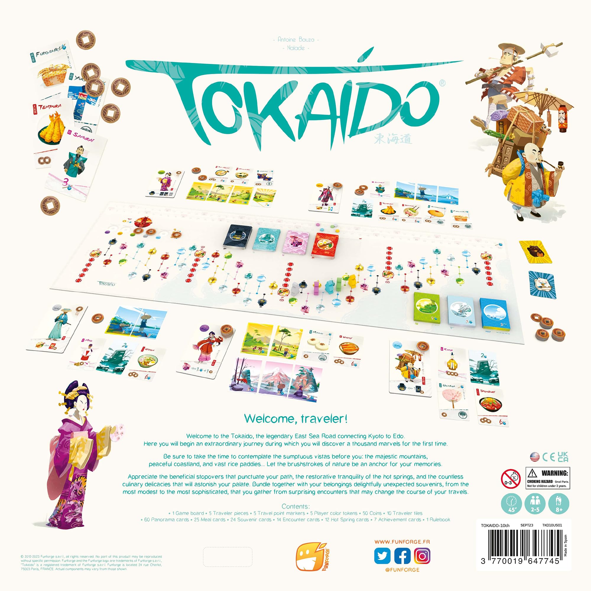 Foto 2 | Juego De Mesa Funforge Tokaido Base, Edición Del Décimo Aniversario - Venta Internacional.