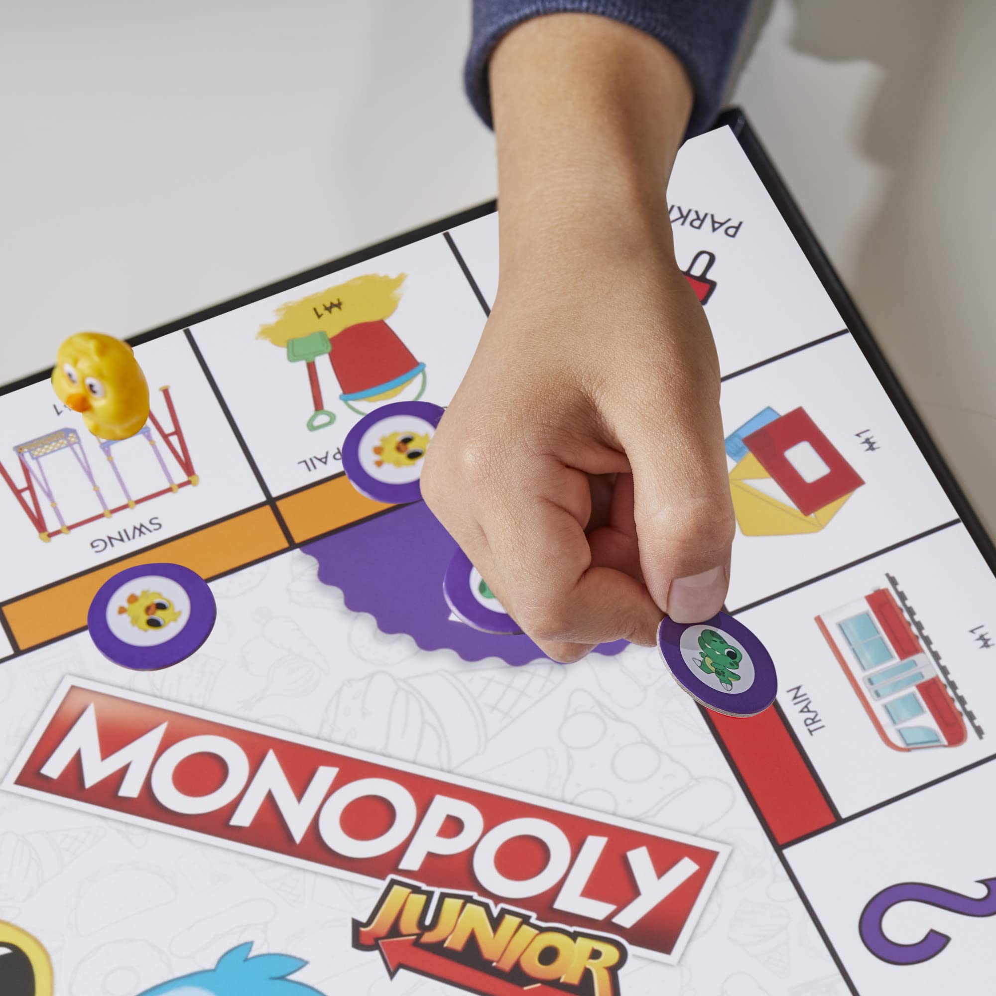 Foto 6 pulgar | Juego De Mesa Monopoly Junior Hasbro Gaming 2-lided 2 Games 4+ - Venta Internacional.