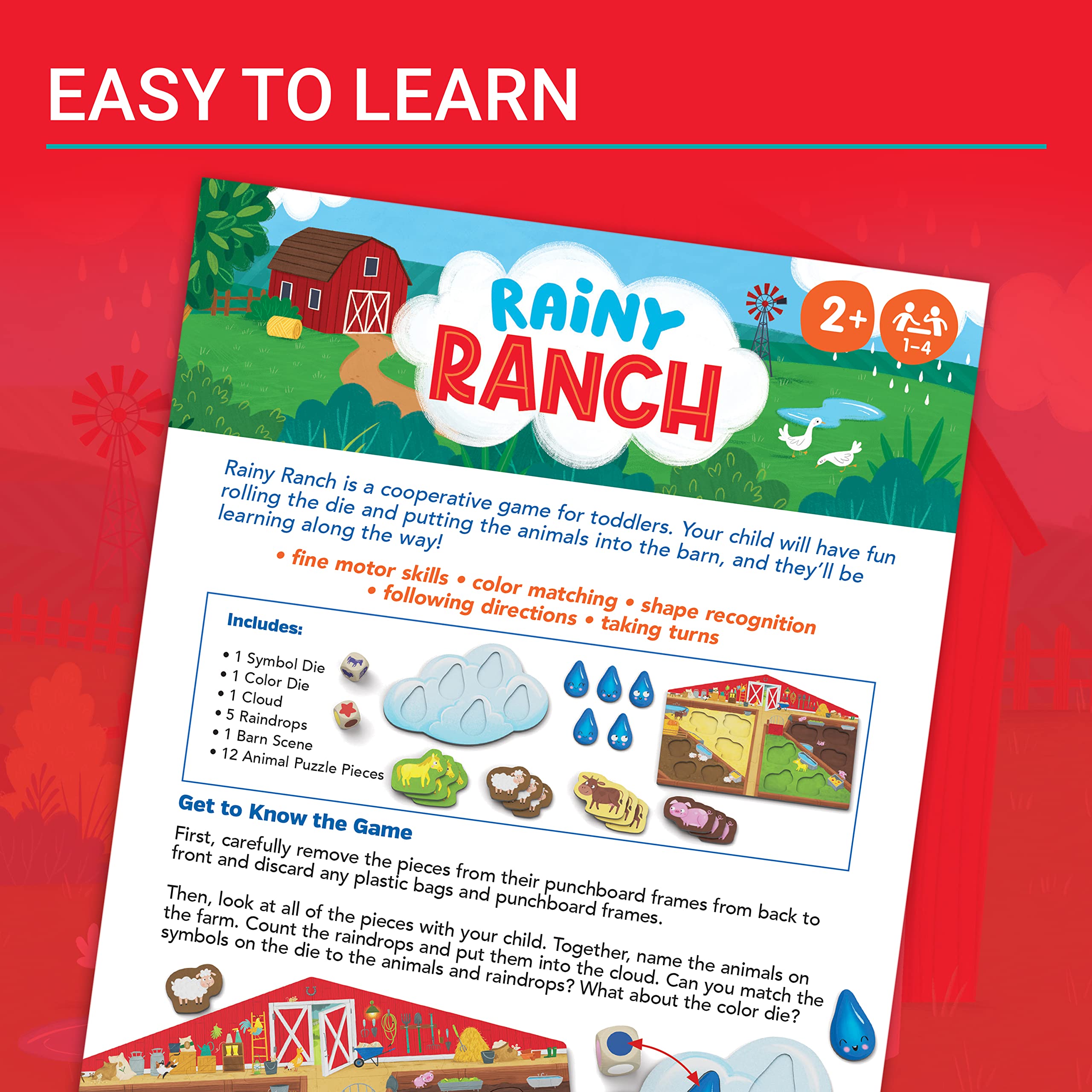 Foto 5 pulgar | Juego Cooperativo Ravensburger Rainy Ranch Toddlers - Venta Internacional.