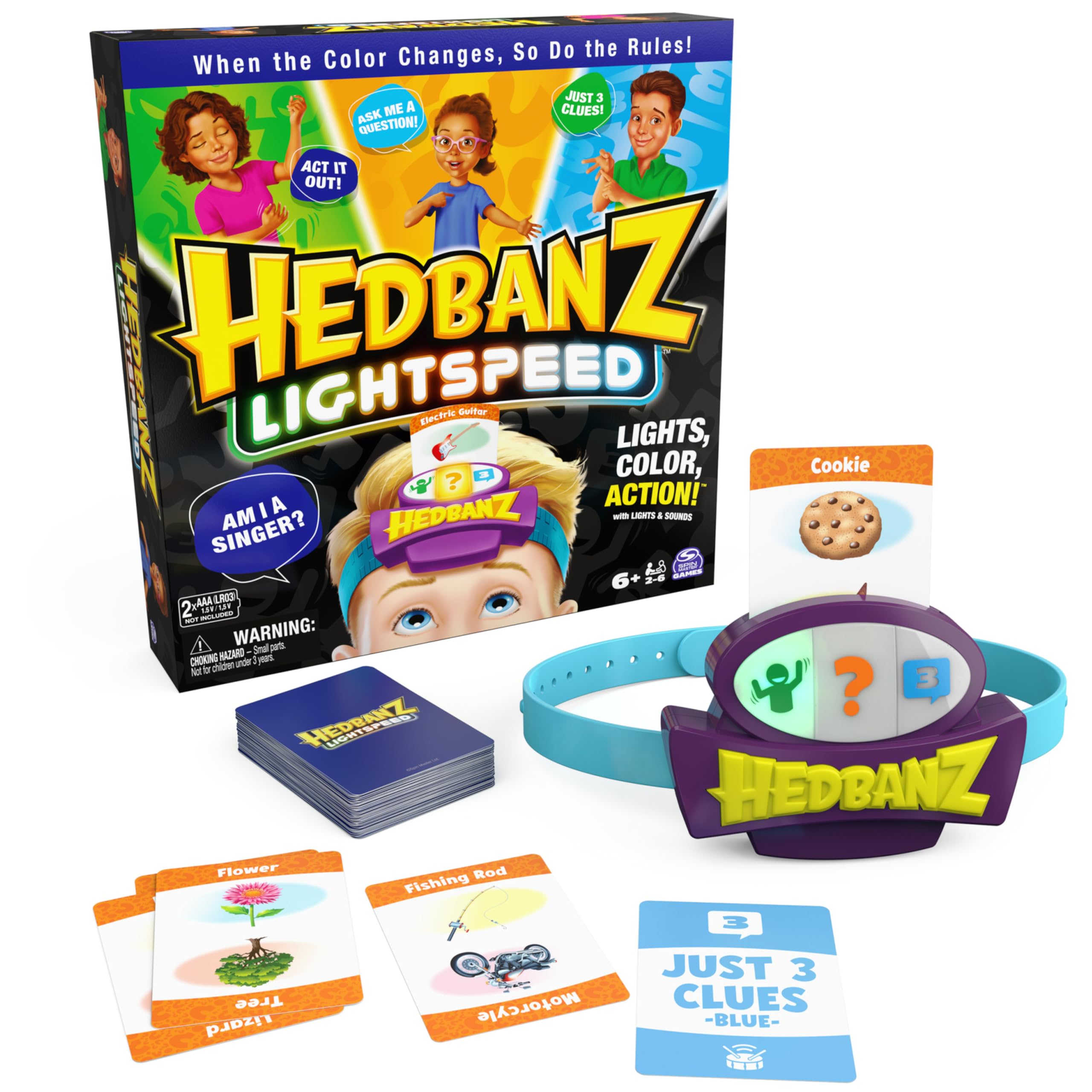 Game Spin Master Hedbanz Lightspeed Con Luces Y Sonidos - Venta Internacional.