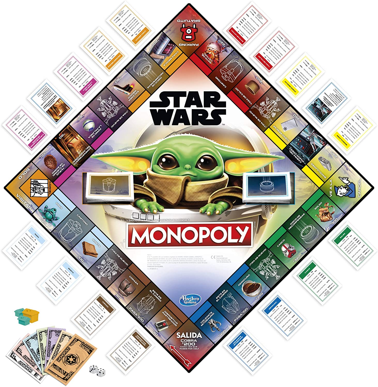 Foto 4 pulgar | Monopoly Star Wars Yoda Mandalorian