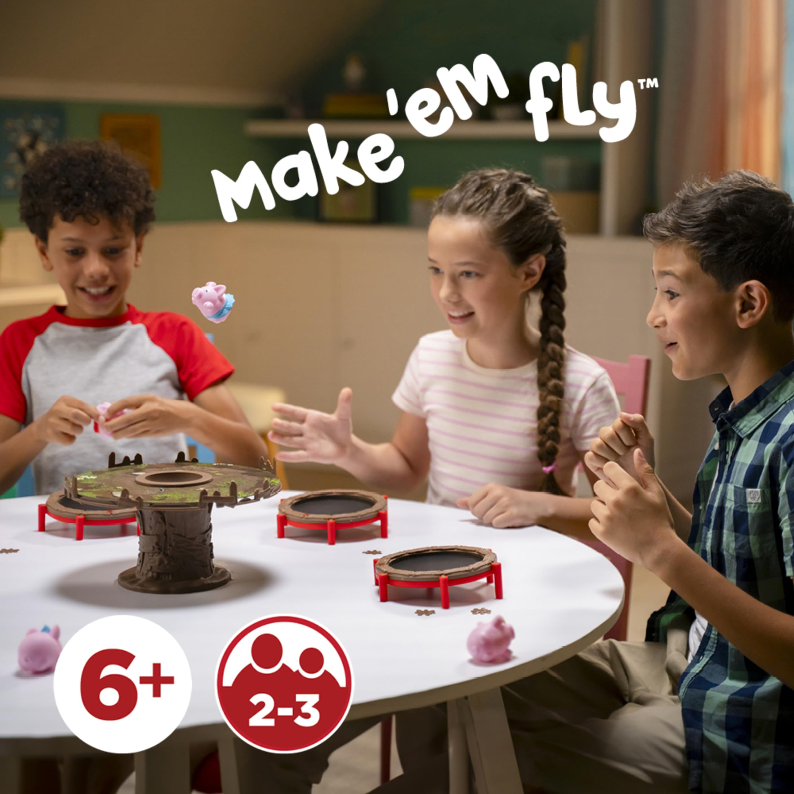 Foto 3 | Juego De Mesa Playmonster Pigs On Trampolines Family 6+ Years - Venta Internacional.