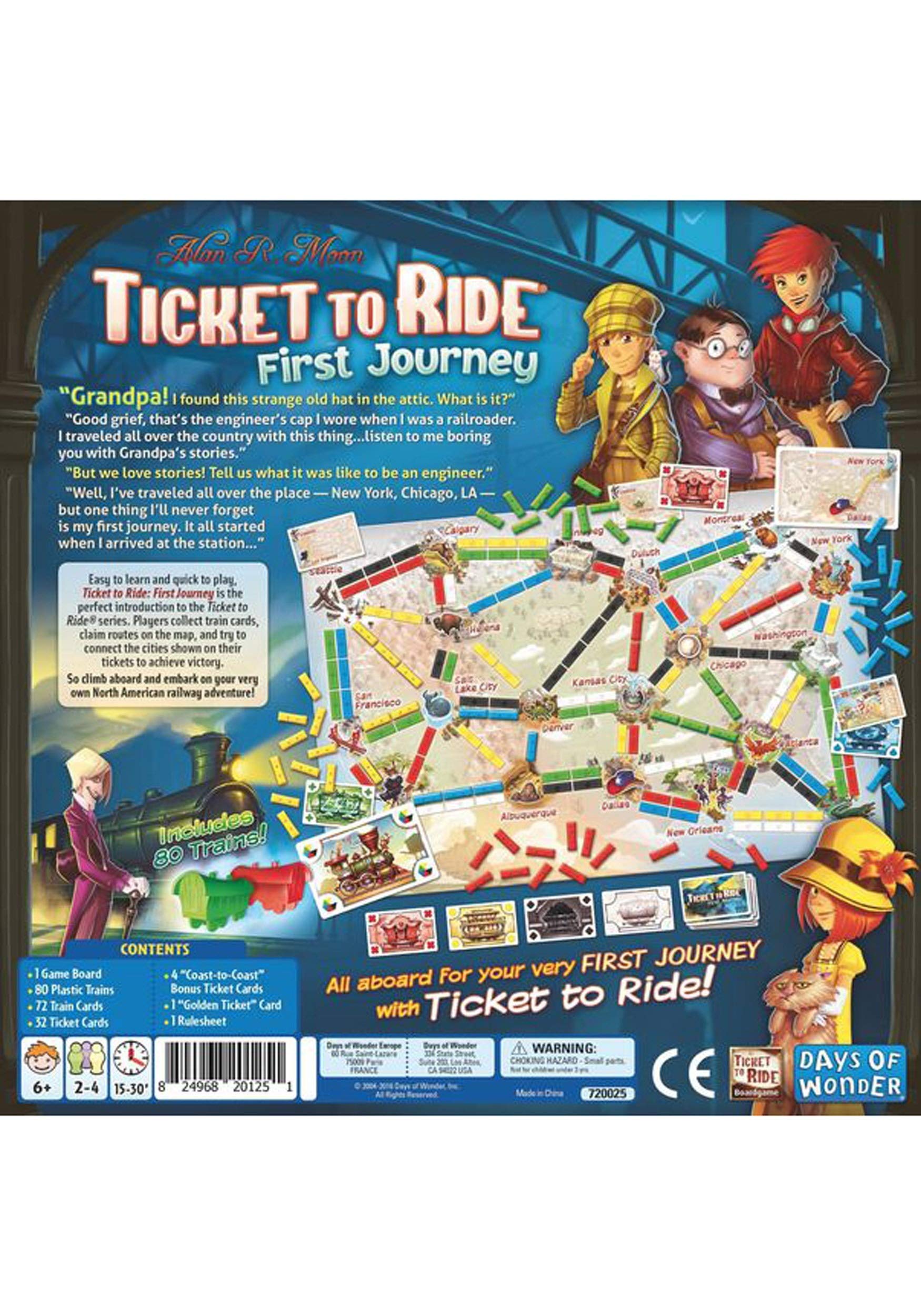 Foto 5 pulgar | Juego De Mesa Days Of Wonder Ticket To Ride First Journey - Venta Internacional.