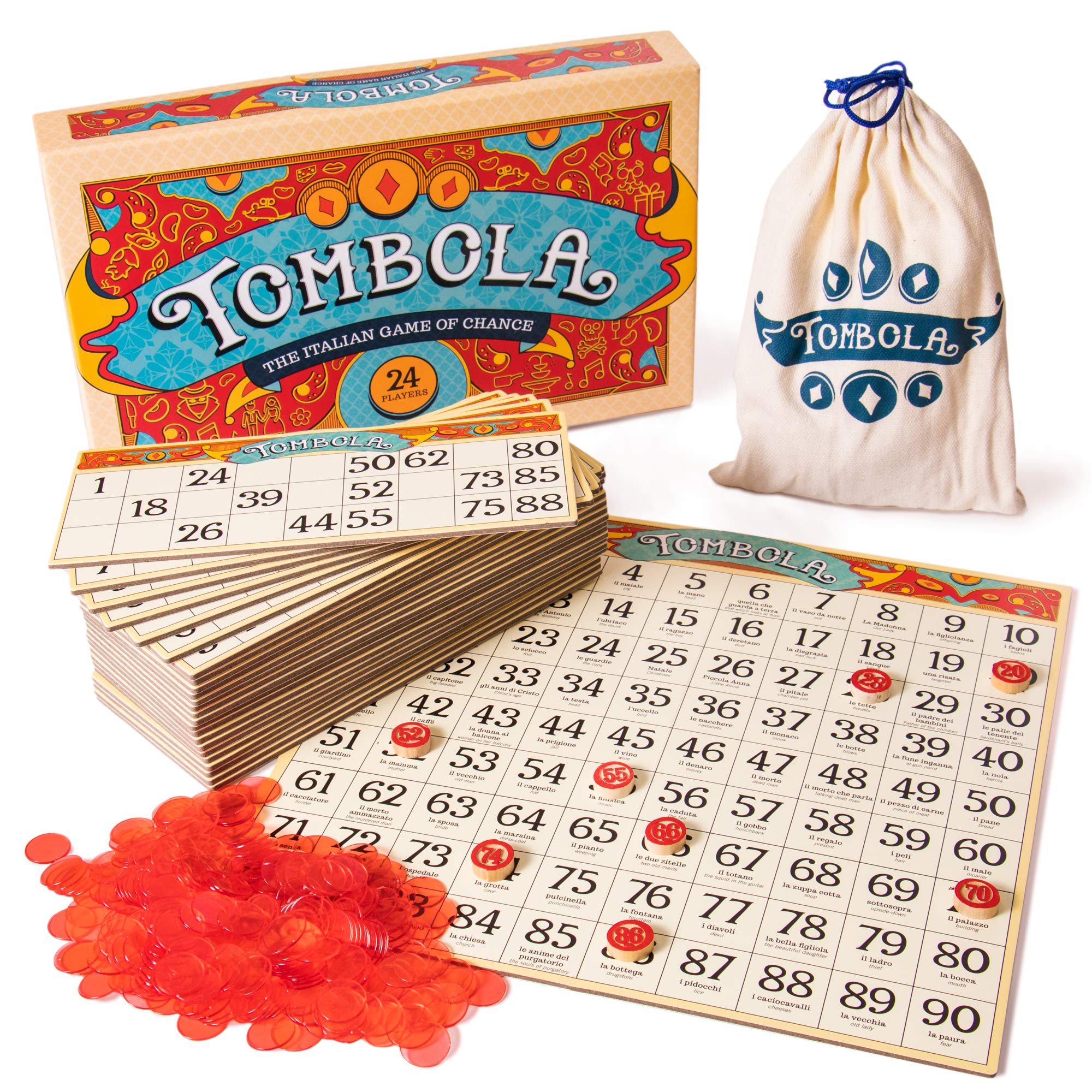 Foto 2 pulgar | Juego de Mesa Brybelly Tombola Bingo Italiano para 24 Jugadores - Venta Internacional