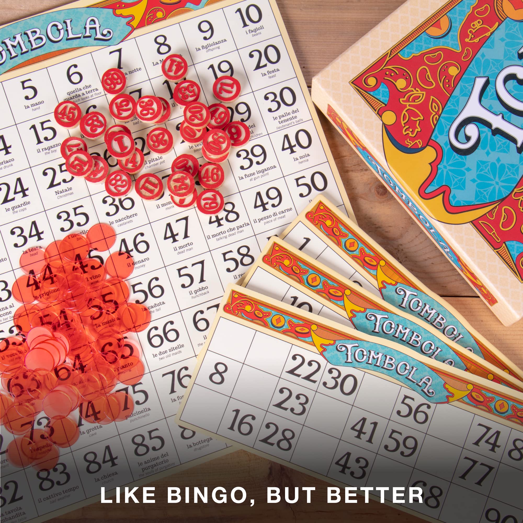 Foto 6 pulgar | Juego de Mesa Brybelly Tombola Bingo Italiano para 24 Jugadores - Venta Internacional