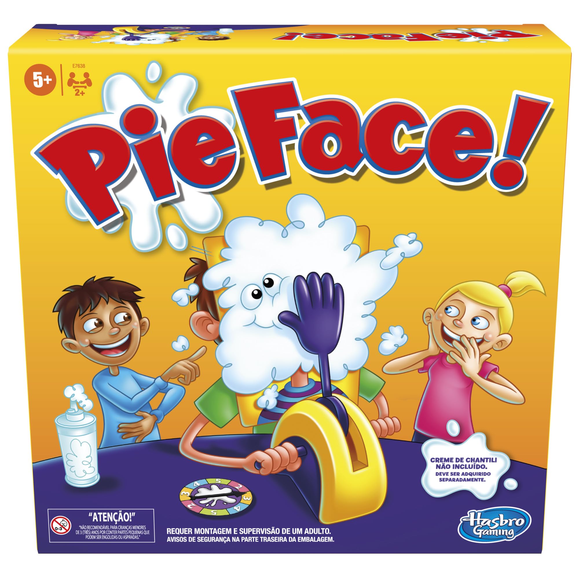 Foto 2 pulgar | Juego De Mesa Hasbro Gaming Pie Face Whipped Cream Kids 5+ - Venta Internacional.