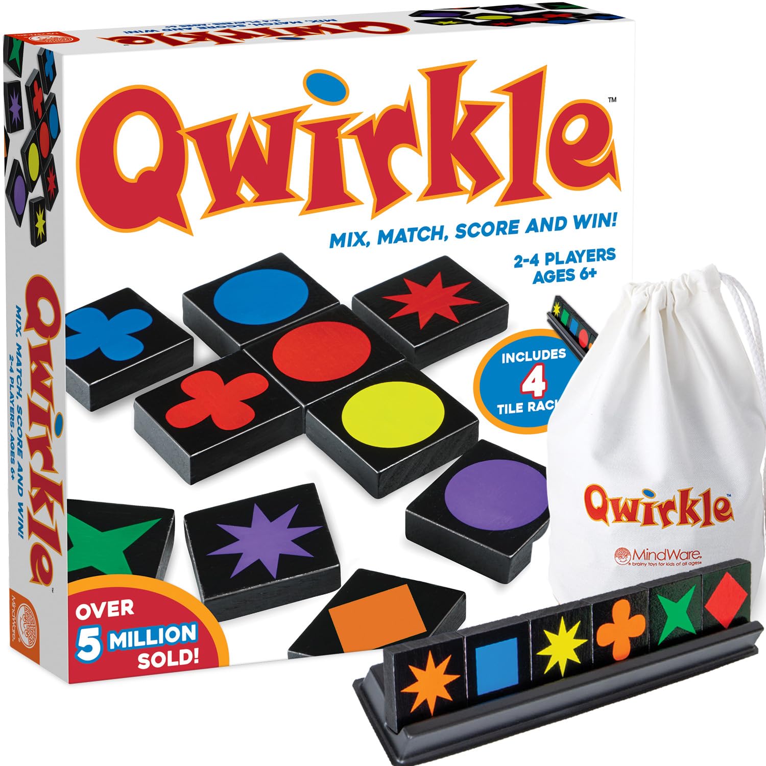 Foto 2 pulgar | Juego De Mesa Mindware Qwirkle Deluxe Edition Con Bandejas Para Mayores De 6 Años - Venta Internacional.