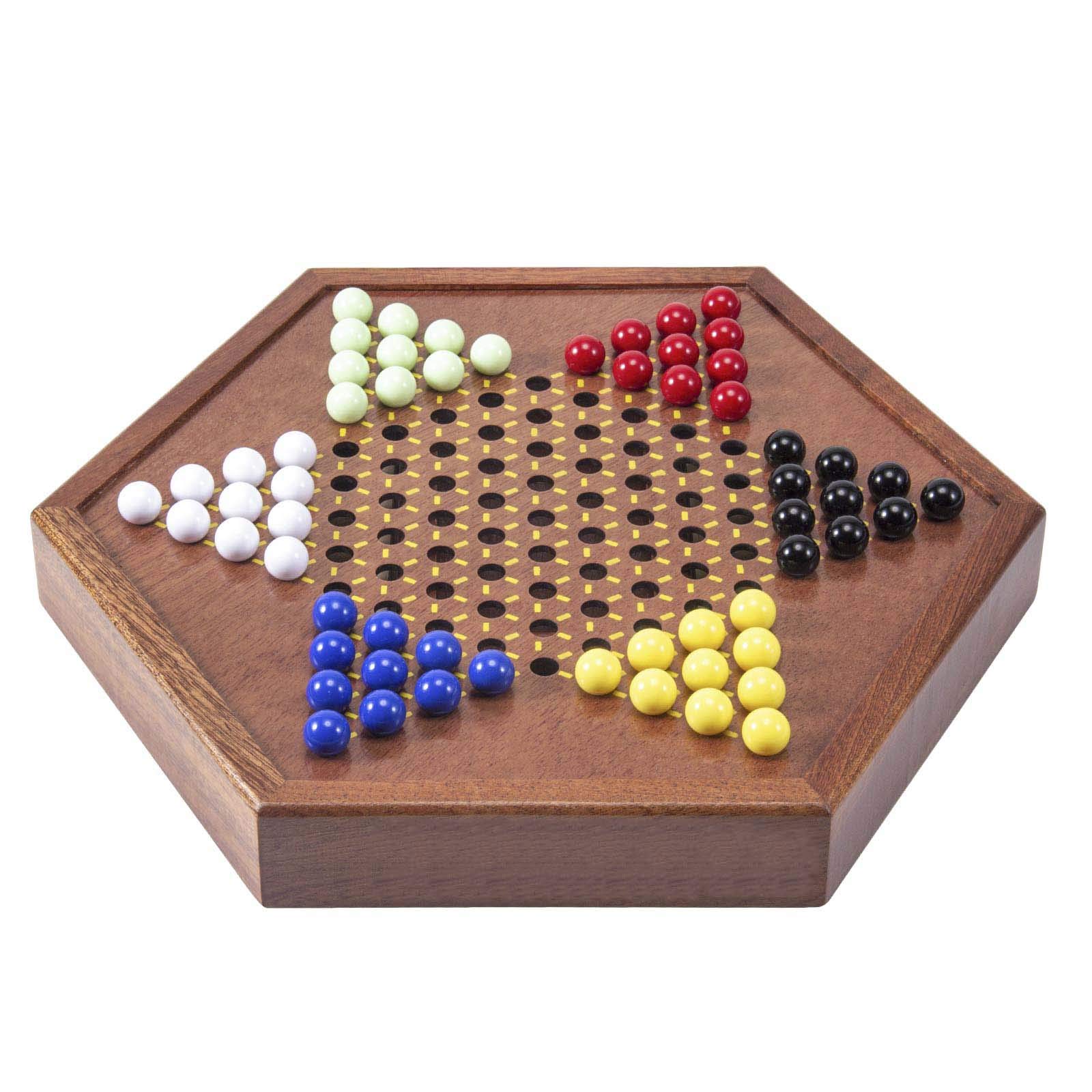 Foto 2 | Juego De Damas Chinas Amerous De Madera Con Almacenamiento, 60 Canicas - Venta Internacional.