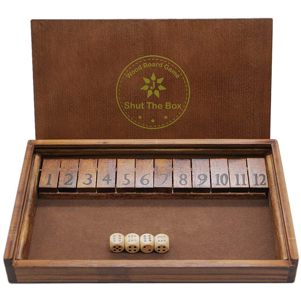 Tabla De Madera Juegoal De Shut The Box Game Con 12 Números Para Niños - Venta Internacional.