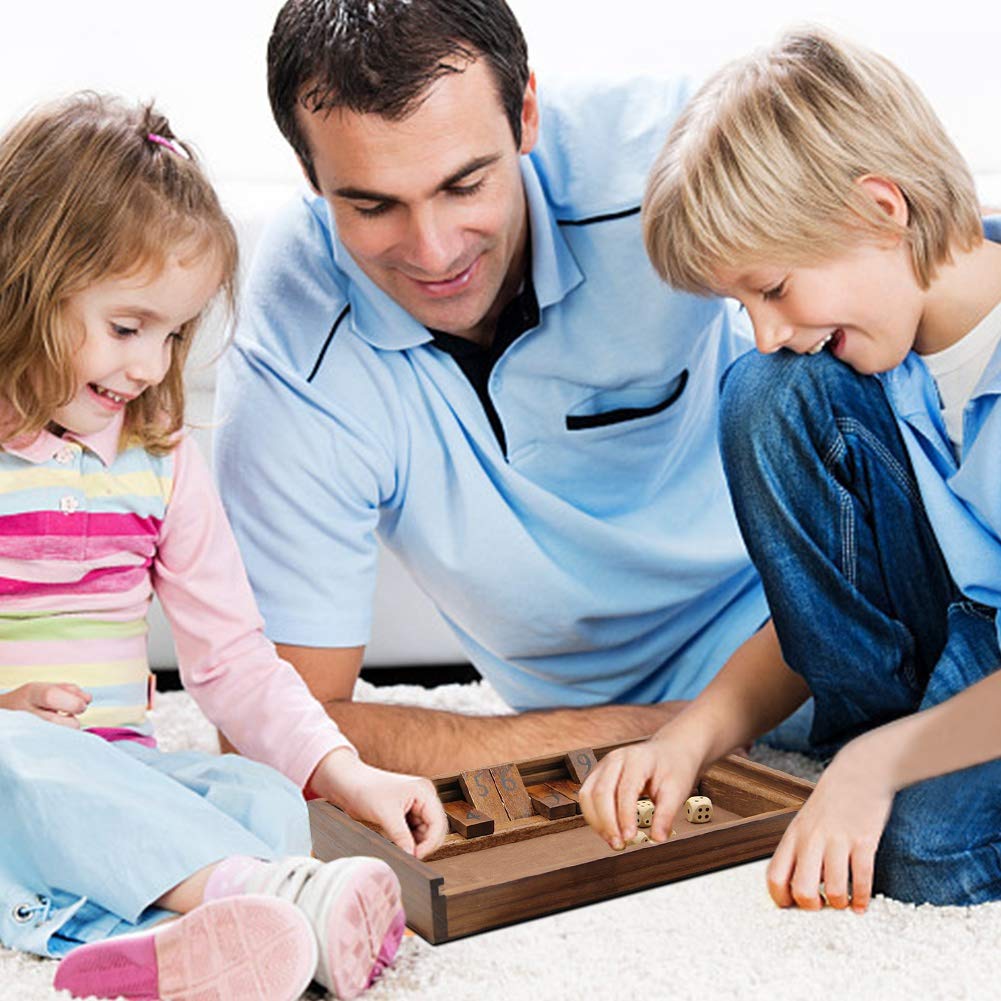 Foto 5 | Tabla De Madera Juegoal De Shut The Box Game Con 12 Números Para Niños - Venta Internacional.