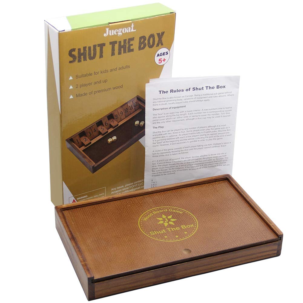 Foto 7 pulgar | Tabla De Madera Juegoal De Shut The Box Game Con 12 Números Para Niños - Venta Internacional.