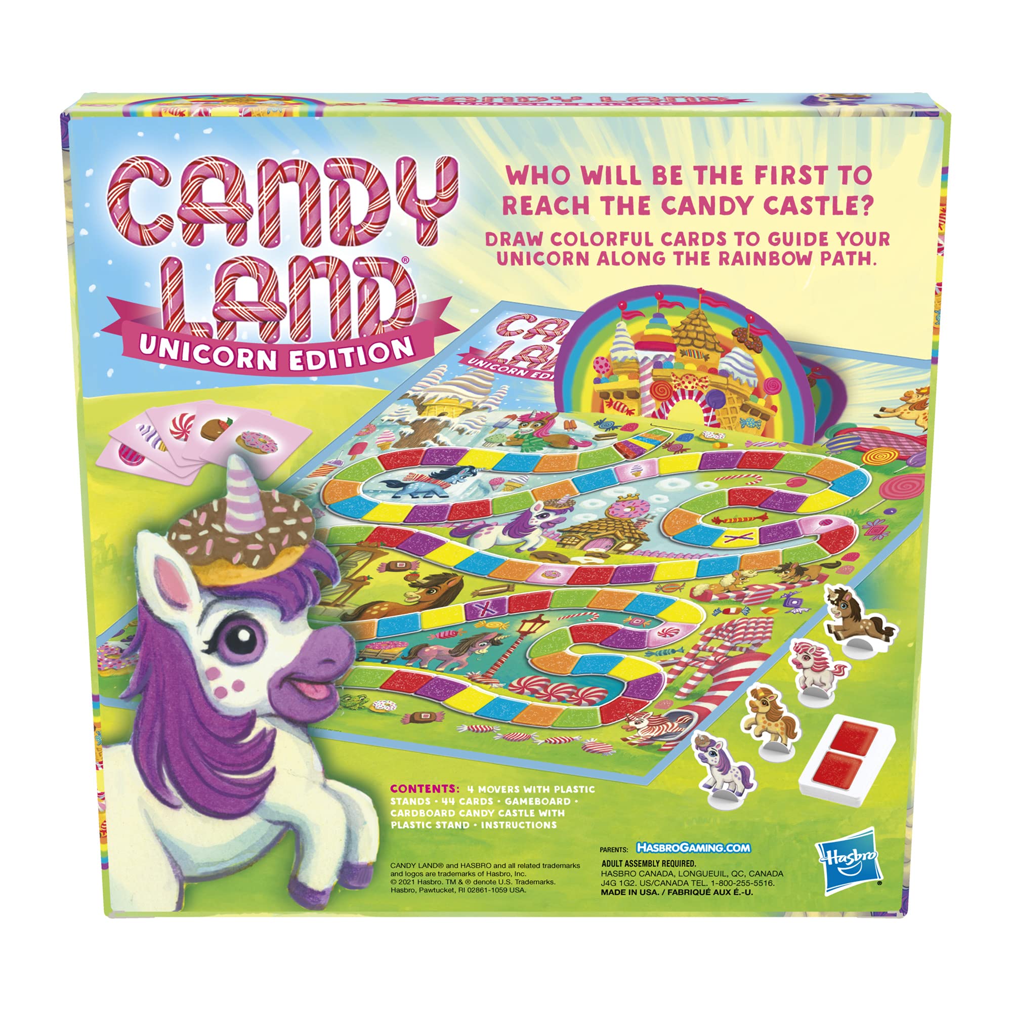 Foto 3 pulgar | Juego De Mesa Hasbro Gaming Candy Land Unicorn Edition De Más De 3 Años - Venta Internacional.