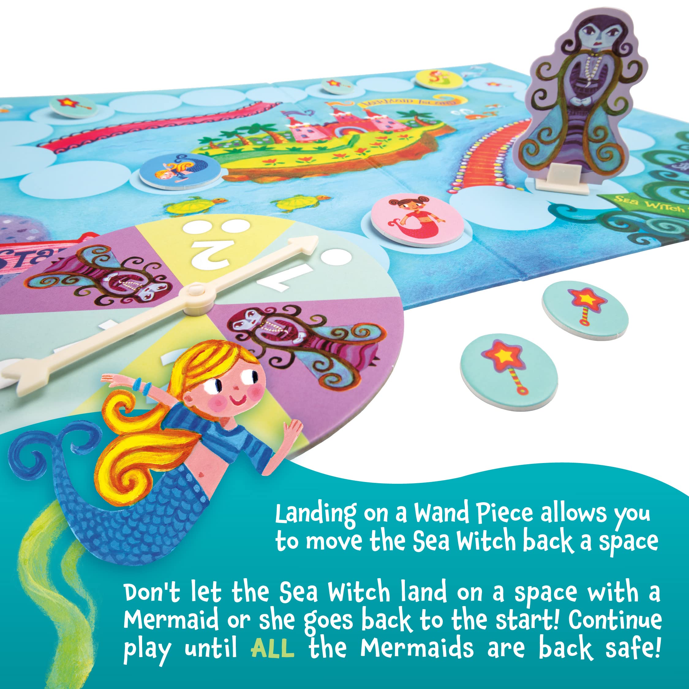 Foto 5 pulgar | Juego De Mesa Peaceable Kingdom Mermaid Island Para Niños Mayores De 5 Años - Venta Internacional.