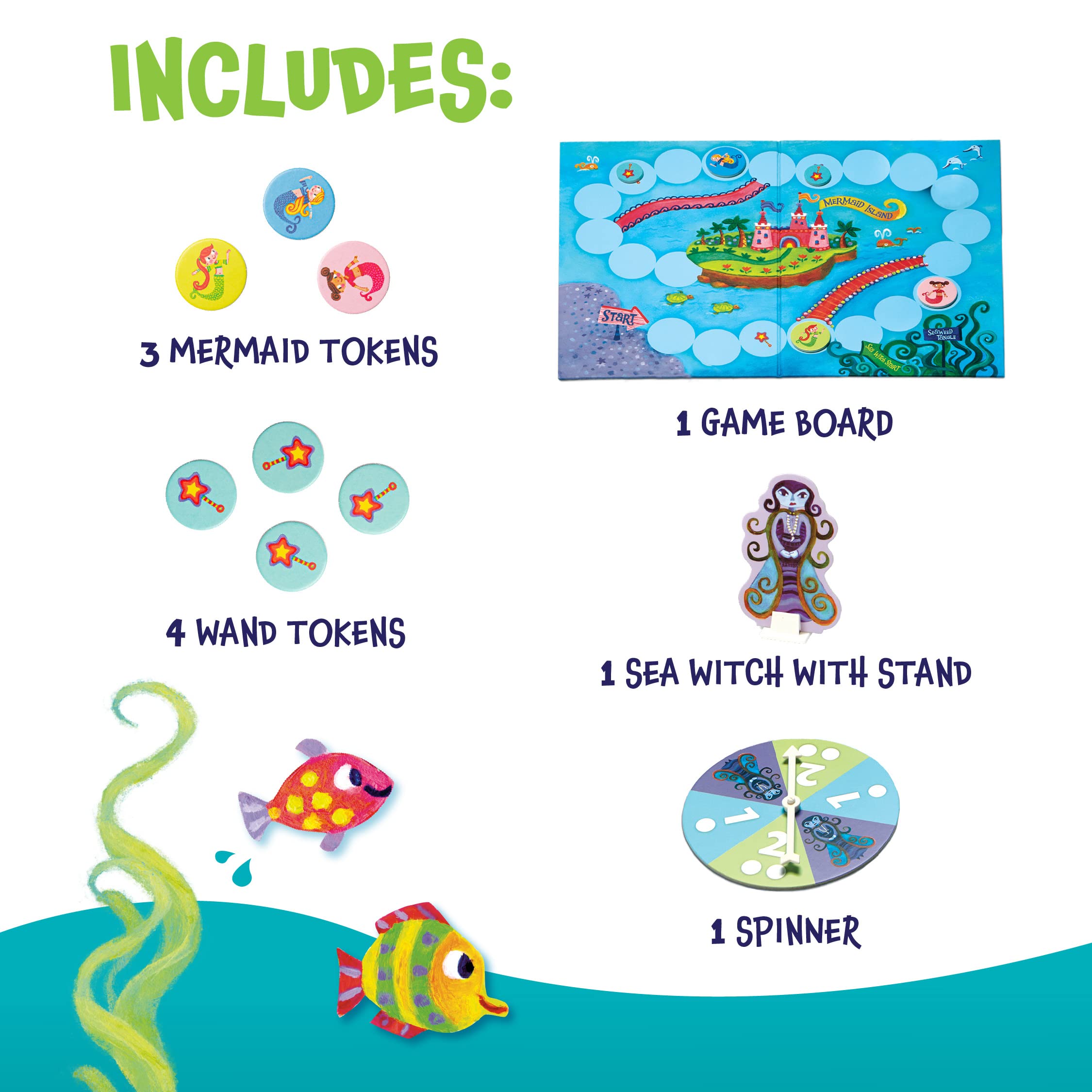 Foto 7 | Juego De Mesa Peaceable Kingdom Mermaid Island Para Niños Mayores De 5 Años - Venta Internacional.