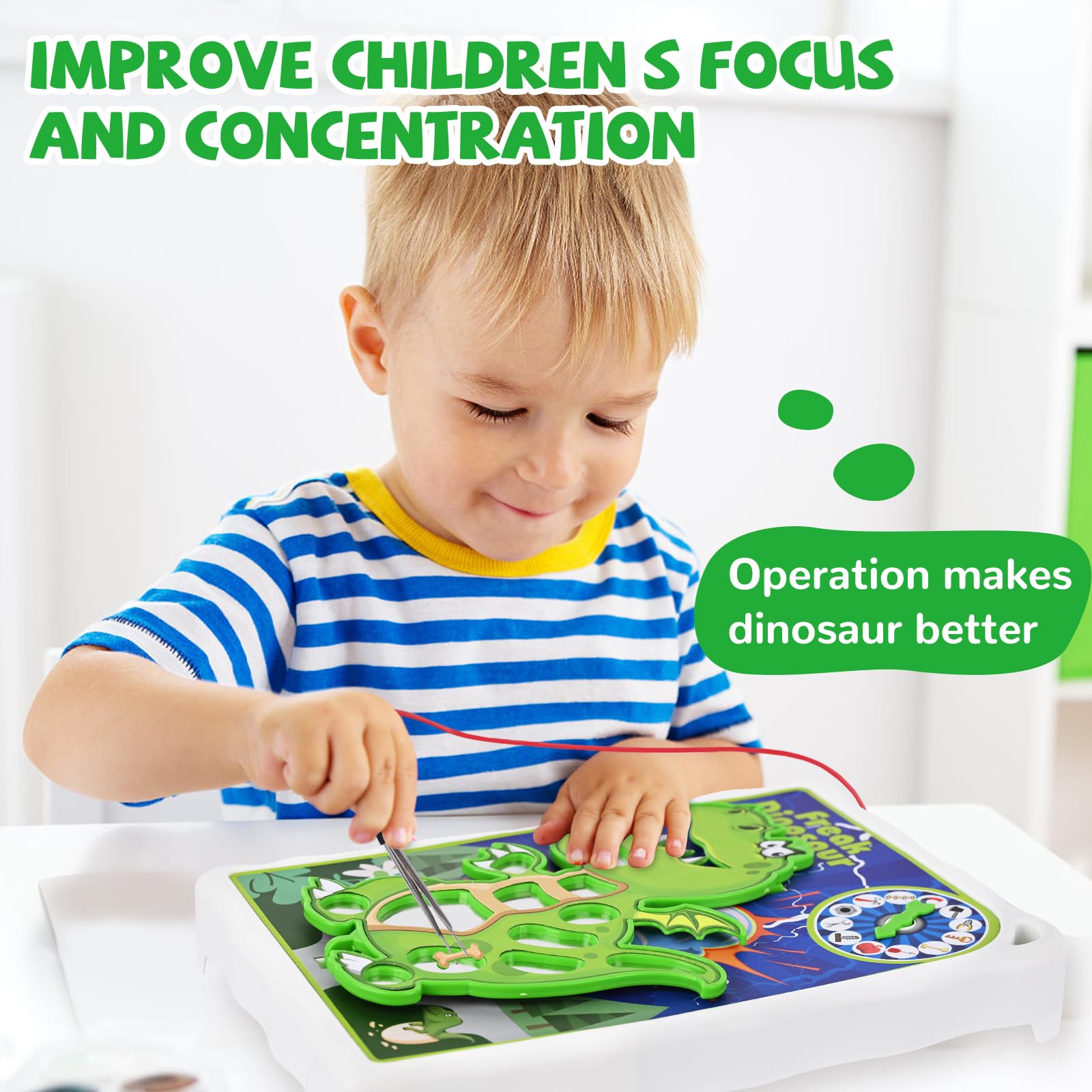 Foto 3 pulgar | Juego De Mesa Talgic Dinosaur Operation Para Niños De 3 A 8 Años Con Pinzas - Venta Internacional.