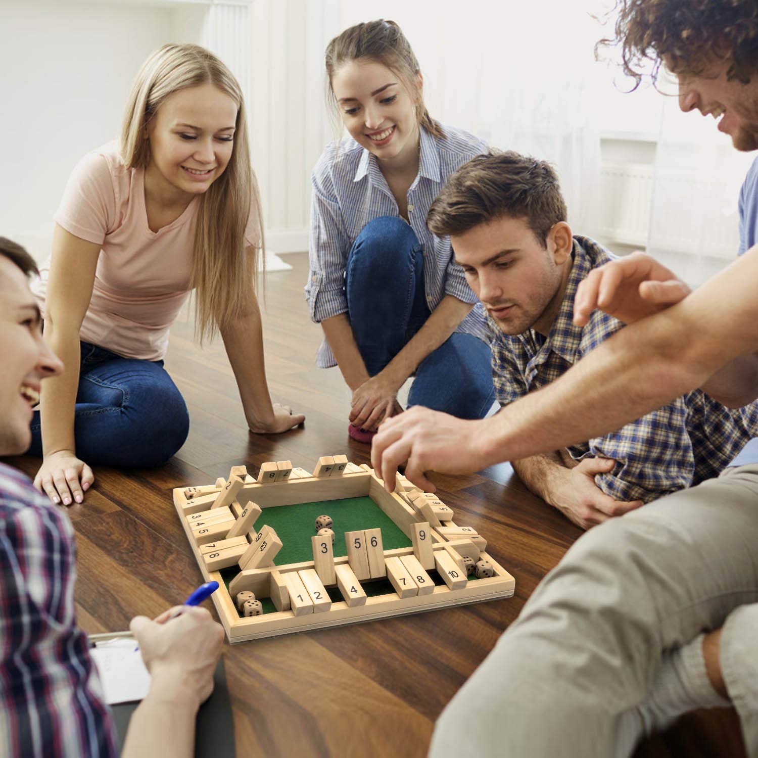 Foto 8 pulgar | Juego Shut The Box Amerous Para 4 Jugadores Con 12 Dados Para Toda La Familia - Venta Internacional.