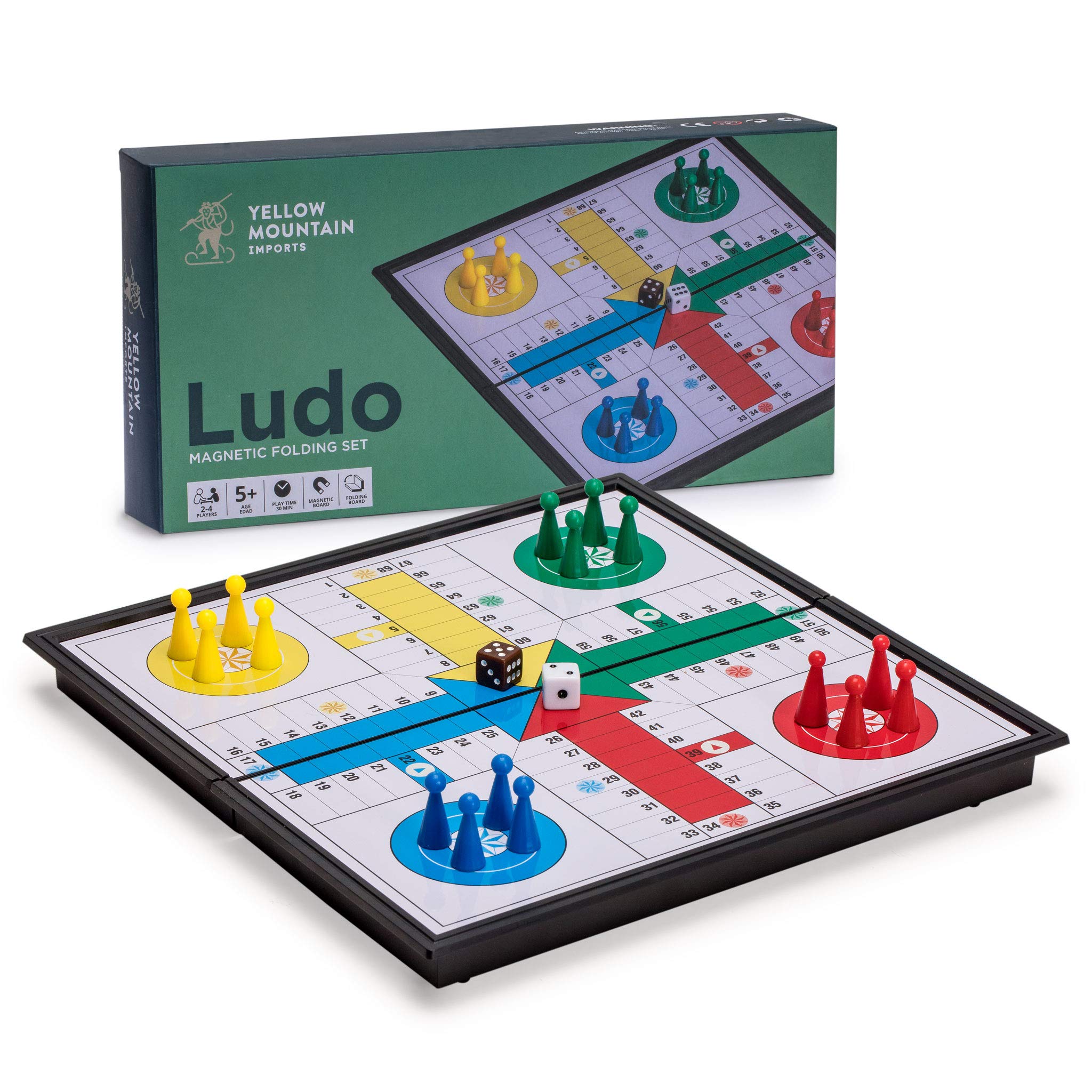 Foto 2 pulgar | Juego De Mesa Yellow Mountain Imports Ludo Magnetic Plegable - Venta Internacional.