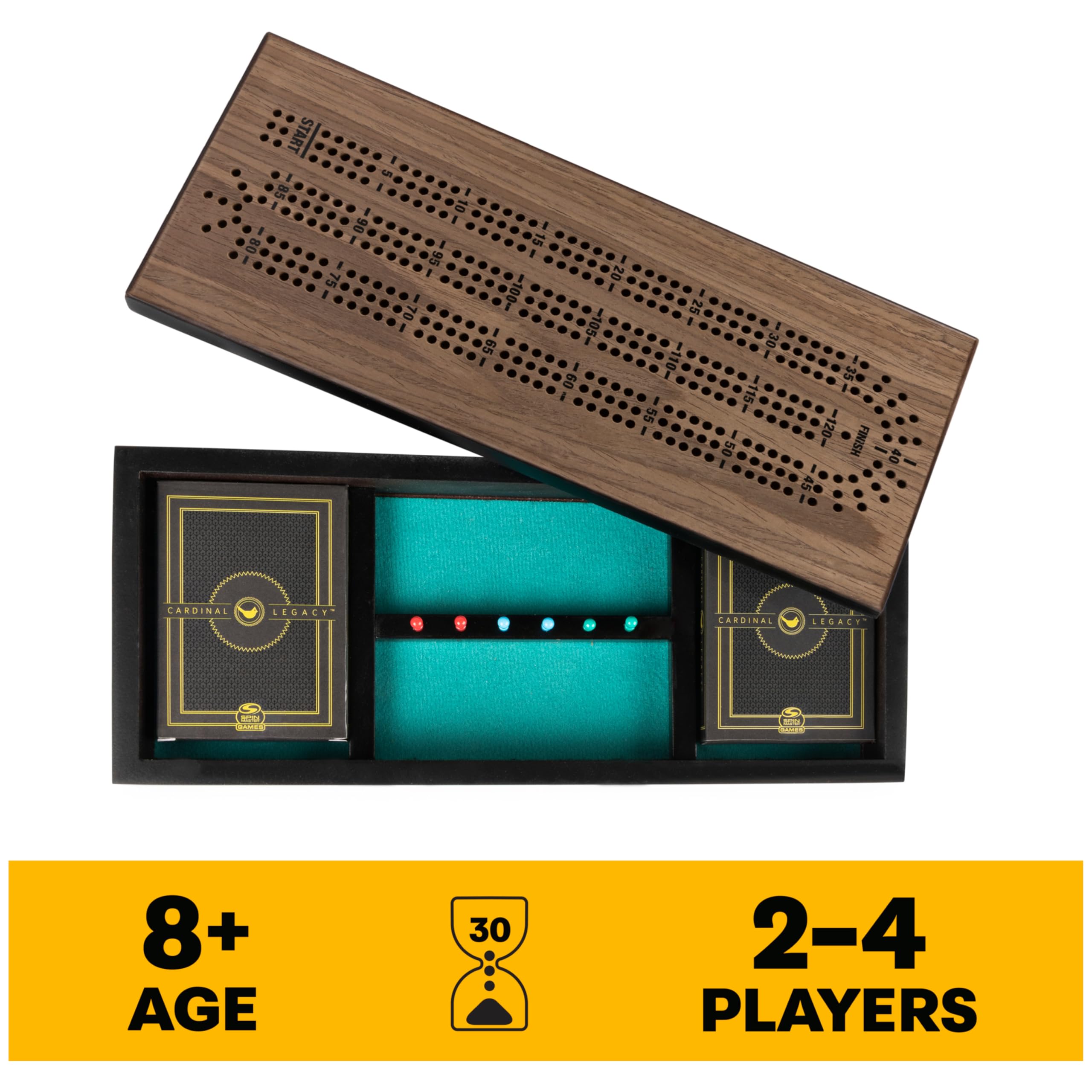 Foto 3 pulgar | Cribbage Game Spin Master Legacy Deluxe Con Funda De Madera - Venta Internacional.