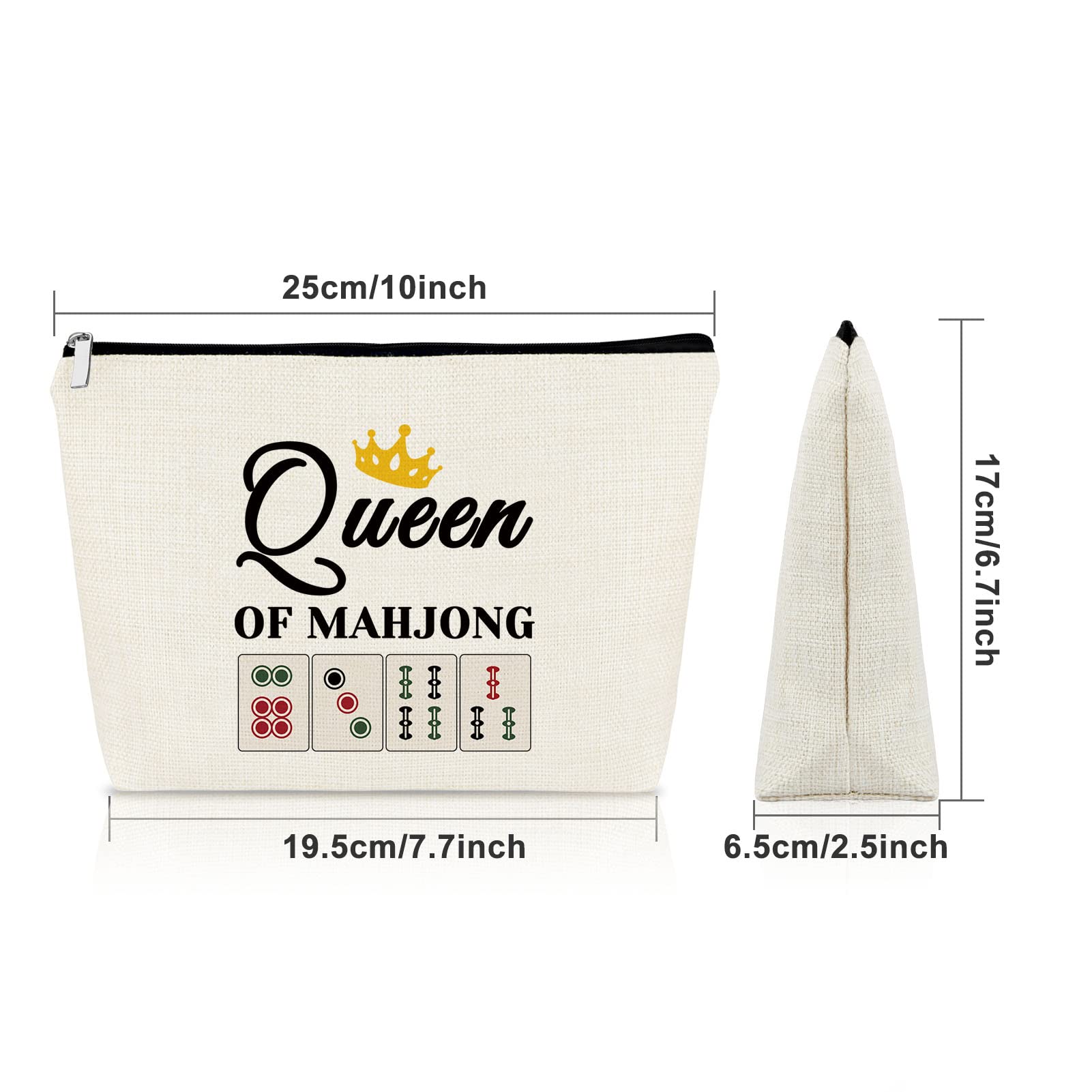 Foto 4 pulgar | Bolsa De Maquillaje Sazuwu Mahjong Queen, Regalo Para Mujer Amante Del Mahjong - Venta Internacional.