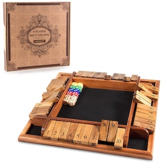 Foto 1 | Juego de Dados Shut The Box Amerous Para 1 A 4 Jugadores Con 12 Dados De 30 Cm - Venta Internacional