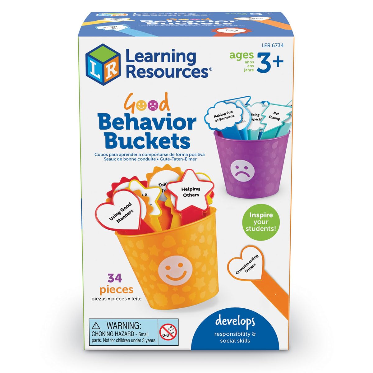 Cubos De Buen Comportamiento De Toy Learning Resources Para Niños Mayores De 3 Años - Venta Internacional.