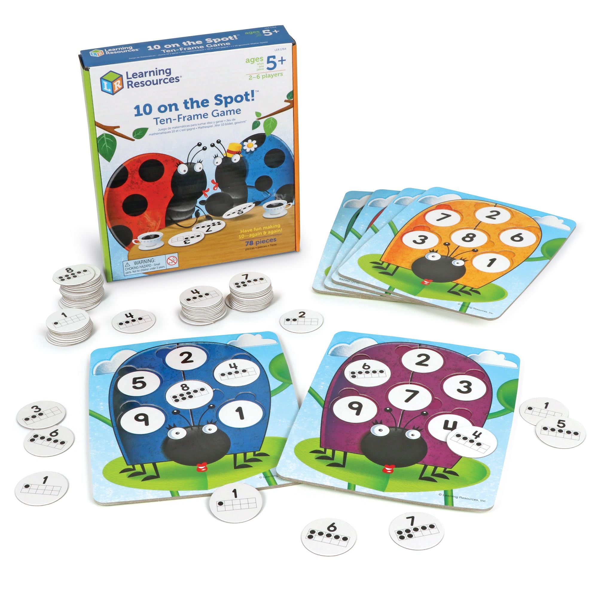 Foto 2 pulgar | Recursos Para Aprender A Jugar 10 On The Spot Ten Frame Durante Más De 5 Años - Venta Internacional.