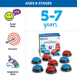 Foto 5 | Juego De Respuestas Del Equipo De Recursos De Aprendizaje De Buzzers Para 8 Niños Mayores De 3 Años - Venta Internac
