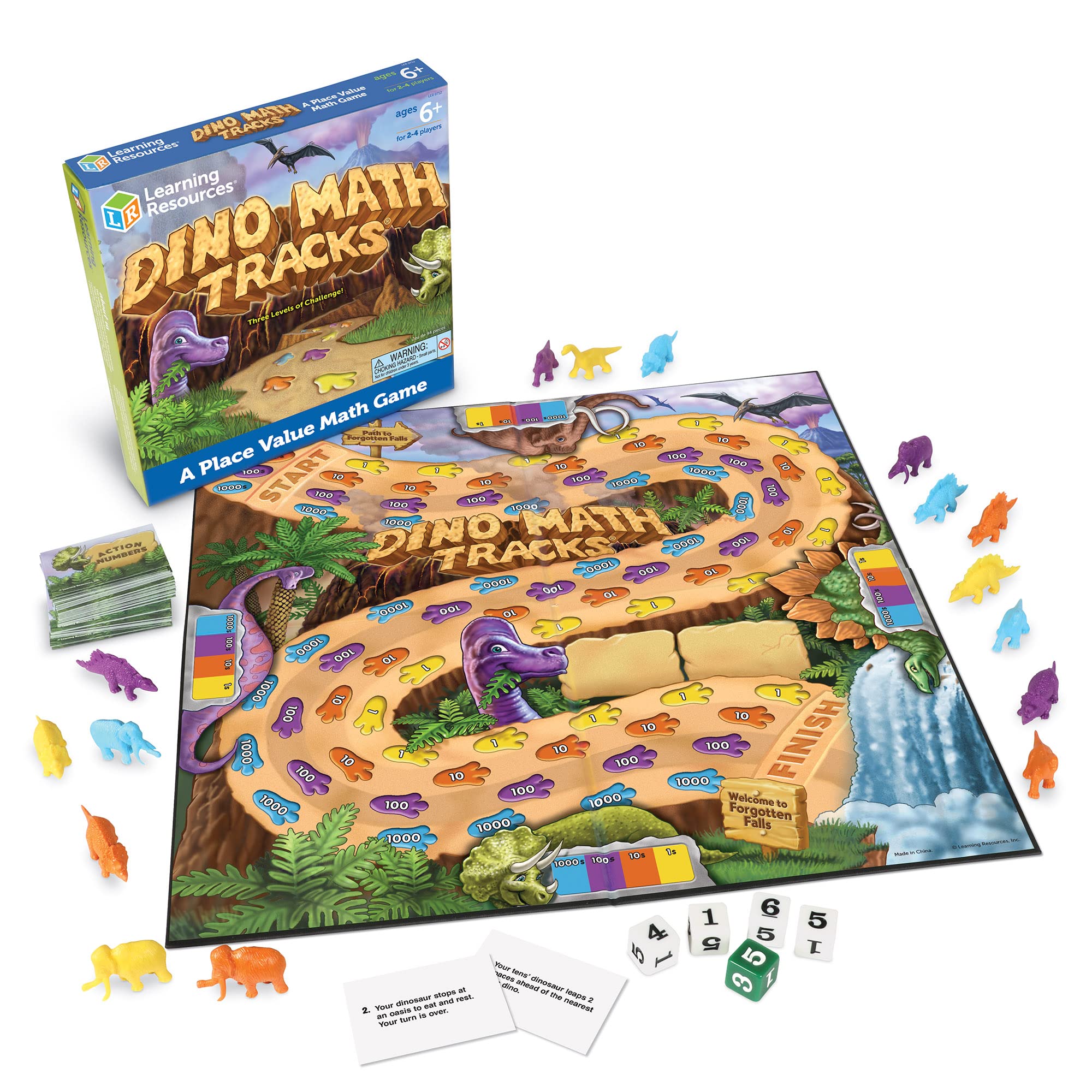 Foto 1 | Recursos De Aprendizaje De Juegos De Mesa Dino Math Tracks Durante Más De 6 Años - Venta Internacional.