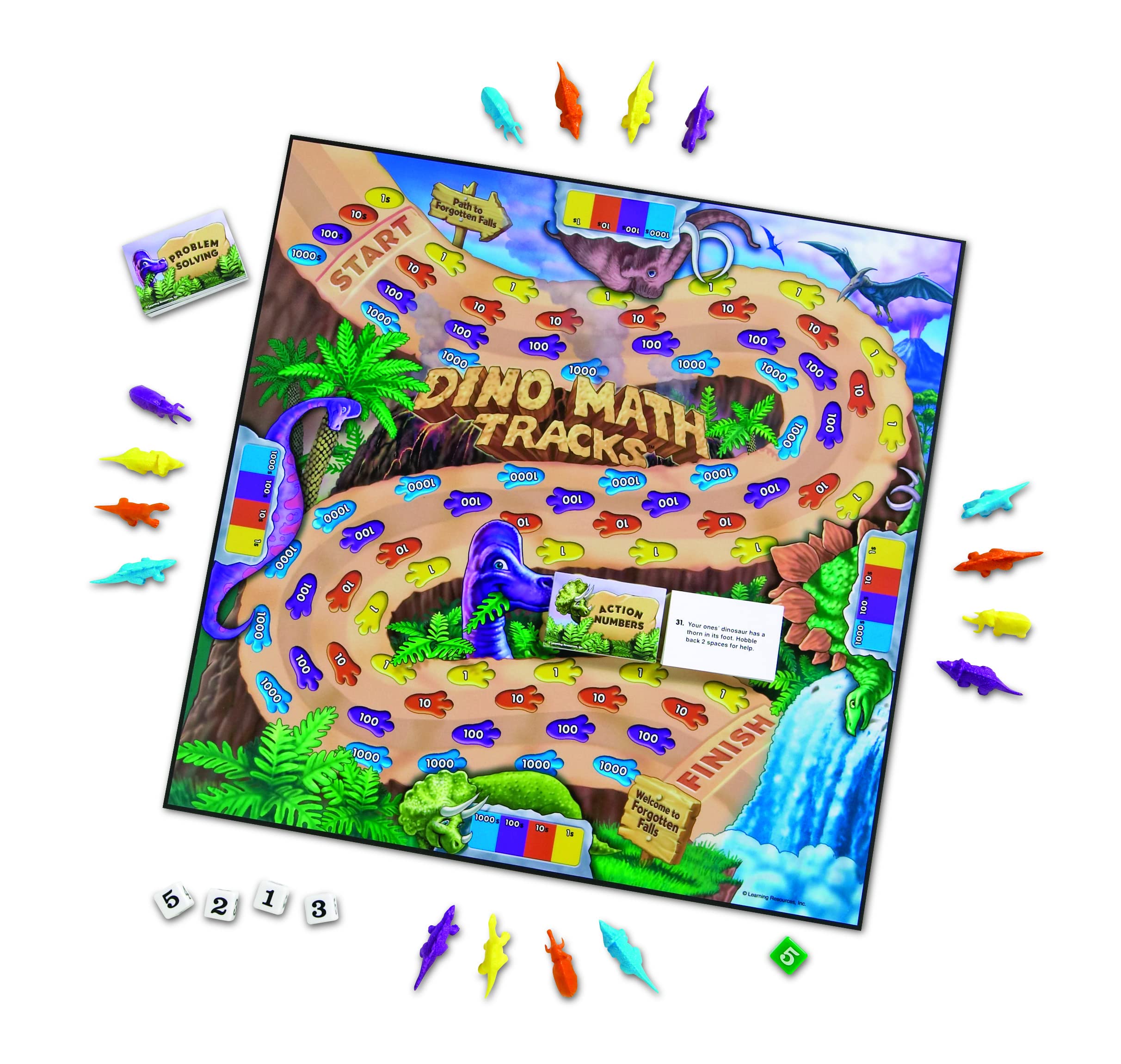 Foto 2 | Recursos De Aprendizaje De Juegos De Mesa Dino Math Tracks Durante Más De 6 Años - Venta Internacional.