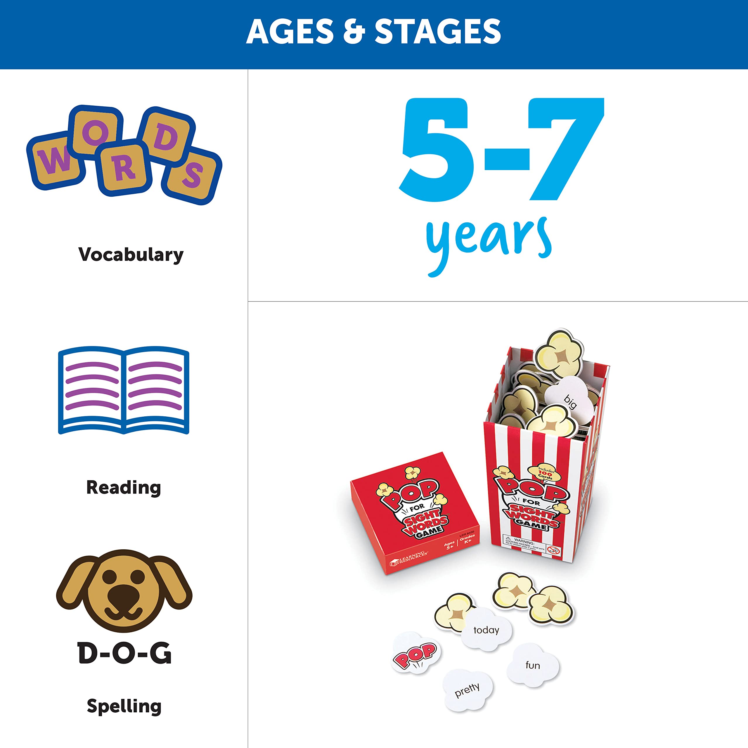 Foto 6 pulgar | Game Learning Resources Pop For Sight Words, 92 Tarjetas Para Mayores De 5 Años - Venta Internacional.