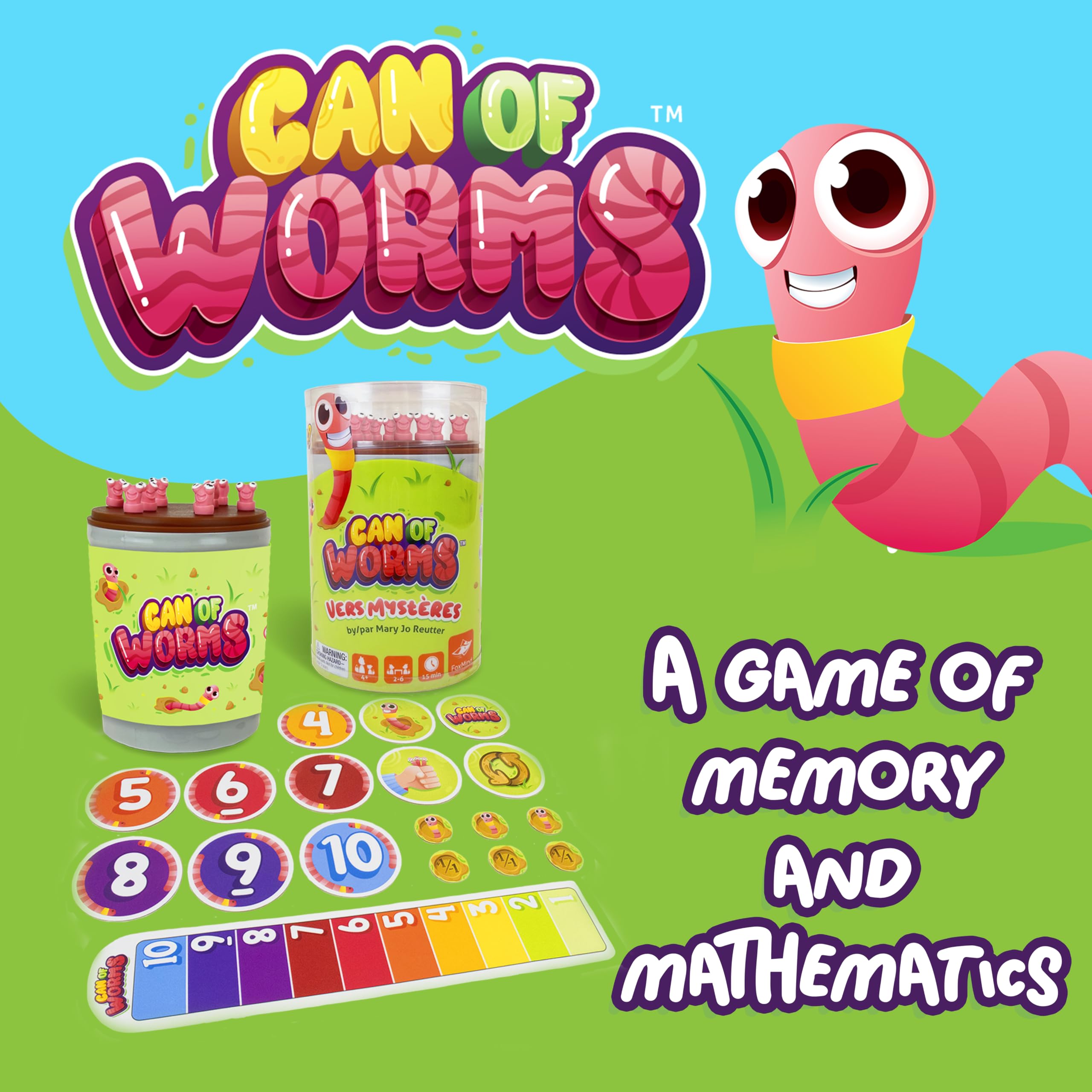 Foto 3 pulgar | Juego De Matemáticas Foxmind Can Of Worms Quick Para Niños Mayores De 4 Años - Venta Internacional.