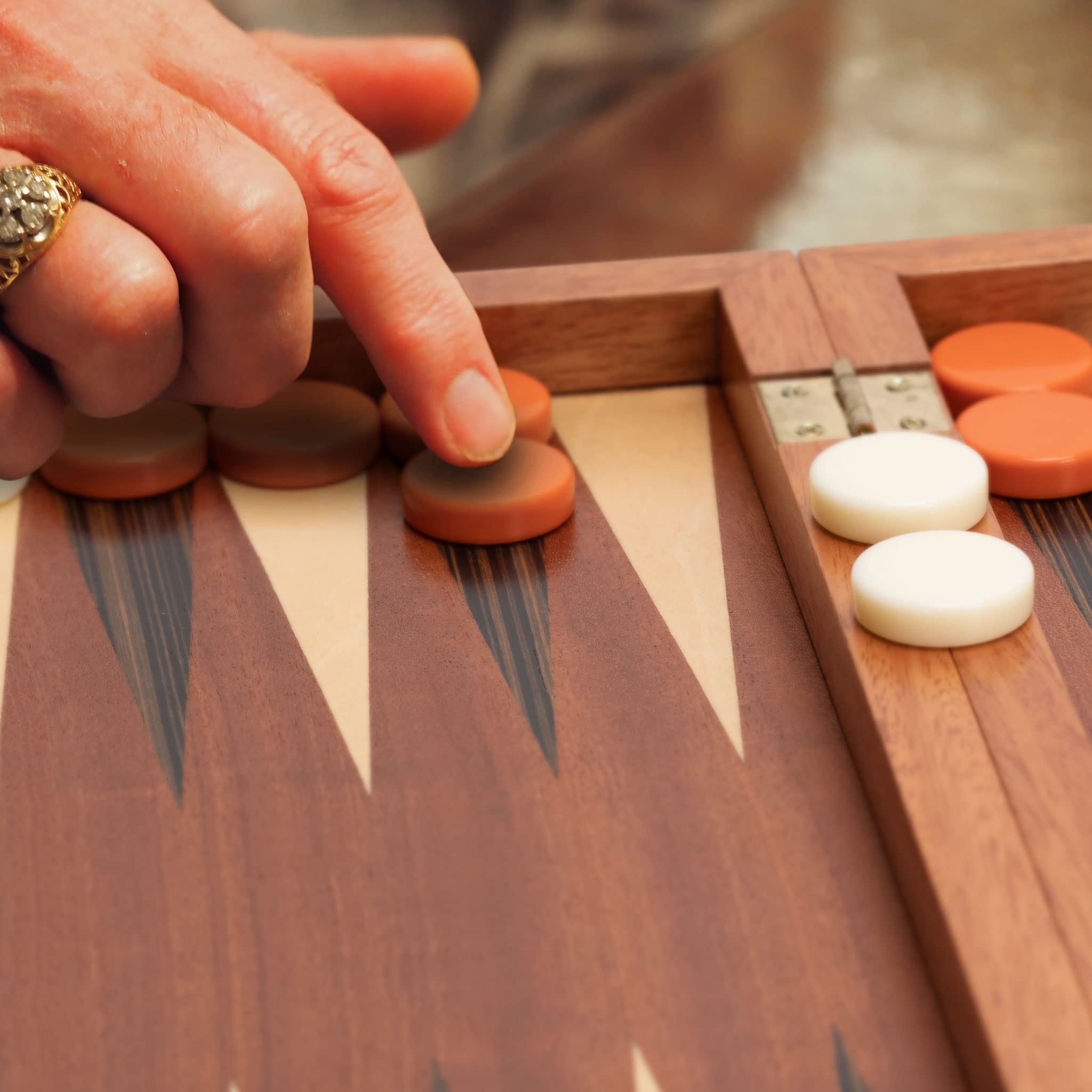 Foto 5 pulgar | Set De Juego De Backgammon Yellow Mountain Imports Pasadena Wood - Venta Internacional.