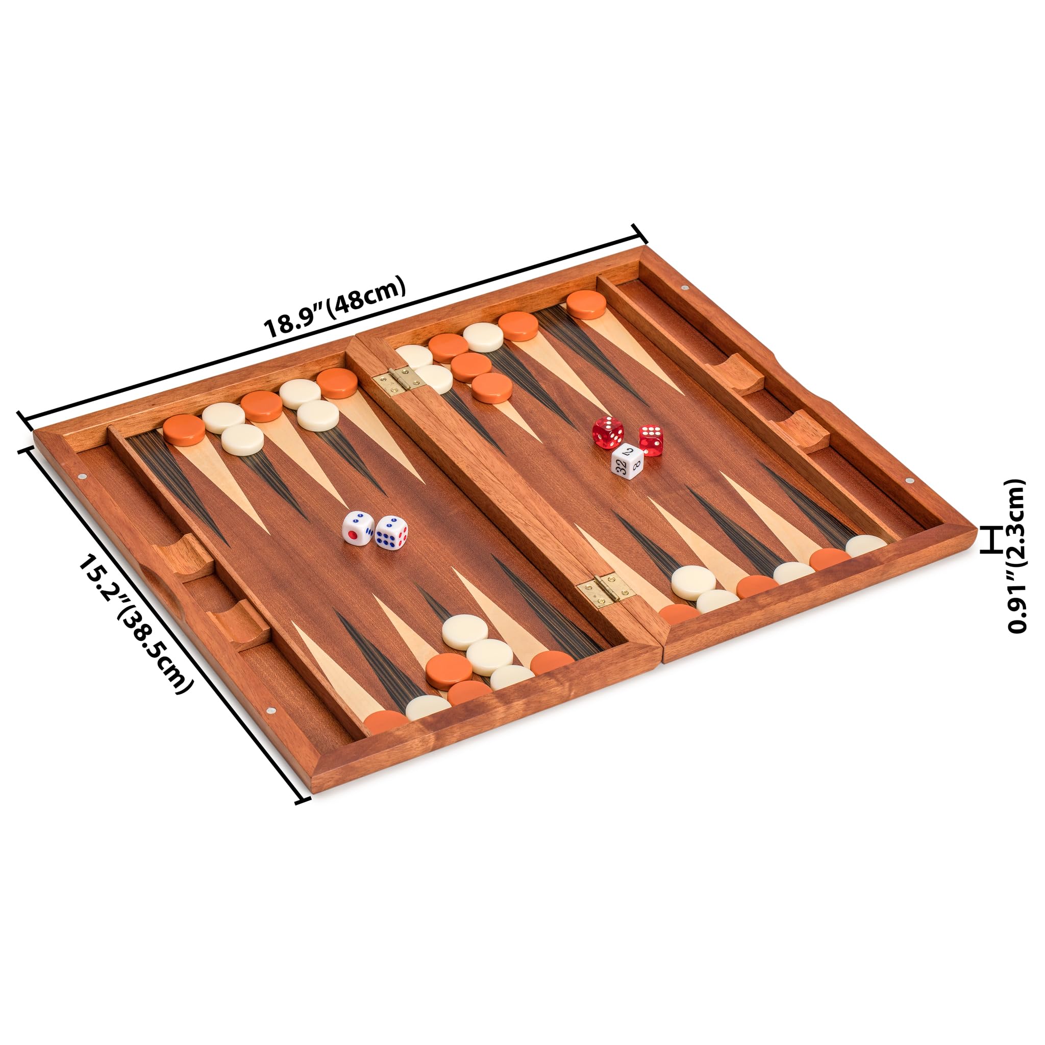 Foto 7 pulgar | Set De Juego De Backgammon Yellow Mountain Imports Pasadena Wood - Venta Internacional.