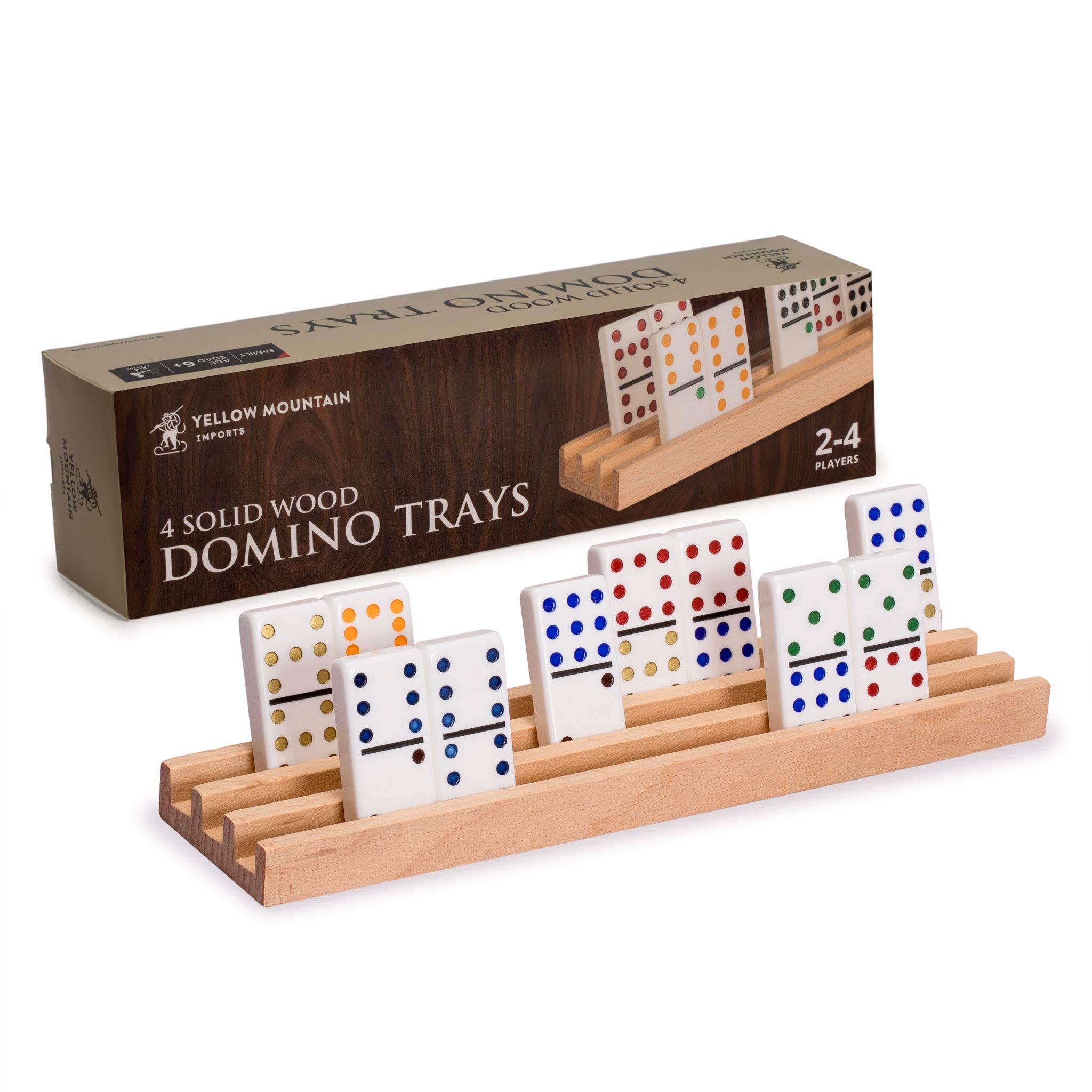 Foto 2 pulgar | Juego De 4 Unidades De Madera De Haya De Primera Calidad De Yellow Mountain Imports De Domino Racks - Venta Internacio