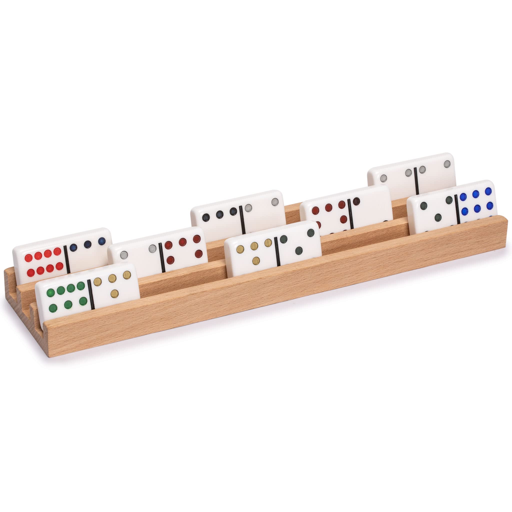 Foto 4 pulgar | Juego De 4 Unidades De Madera De Haya De Primera Calidad De Yellow Mountain Imports De Domino Racks - Venta Internacio