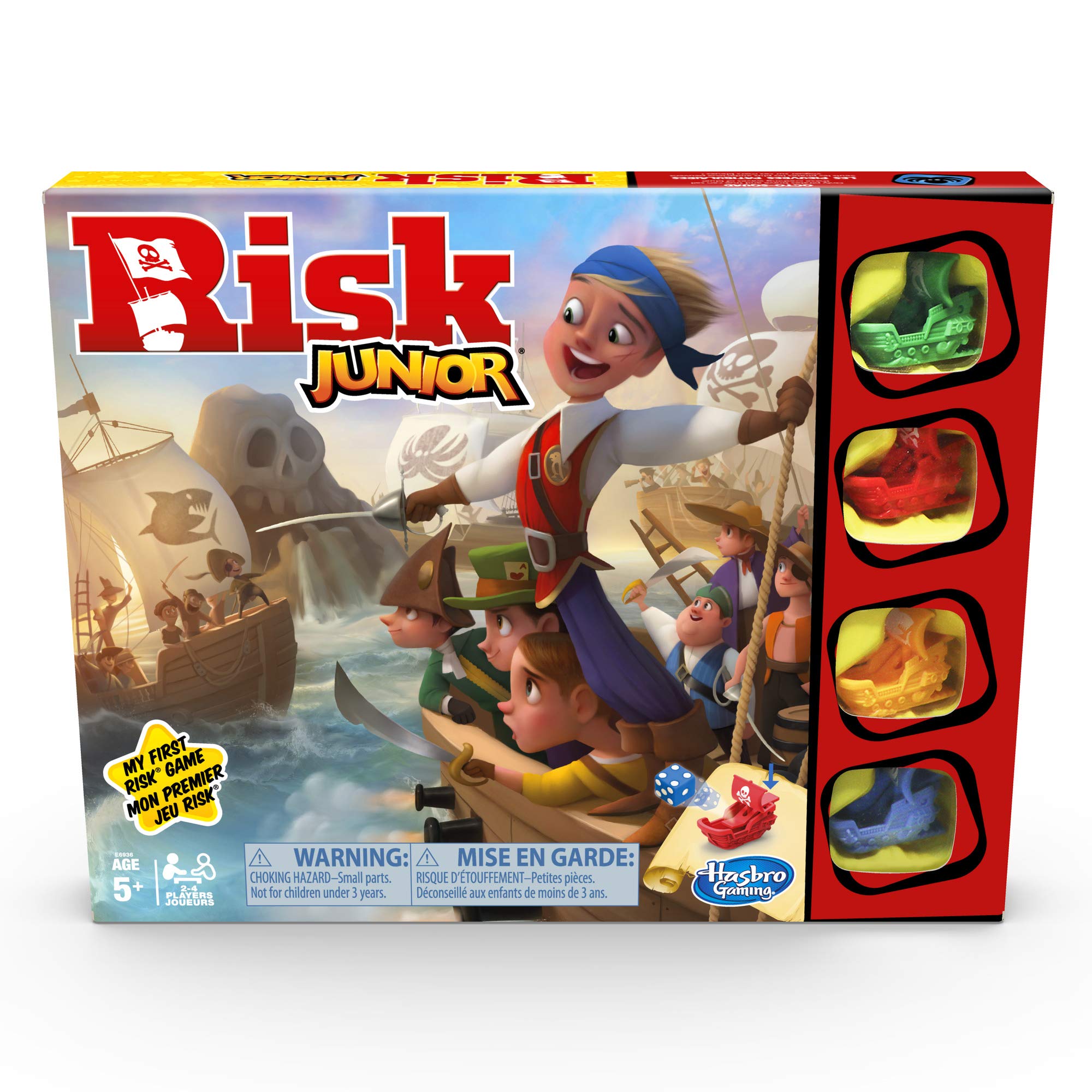 Foto 1 | Juego De Mesa Hasbro Risk Jr Para Niños De 5 Años En Adelante, Tema Pirata - Venta Internacional.