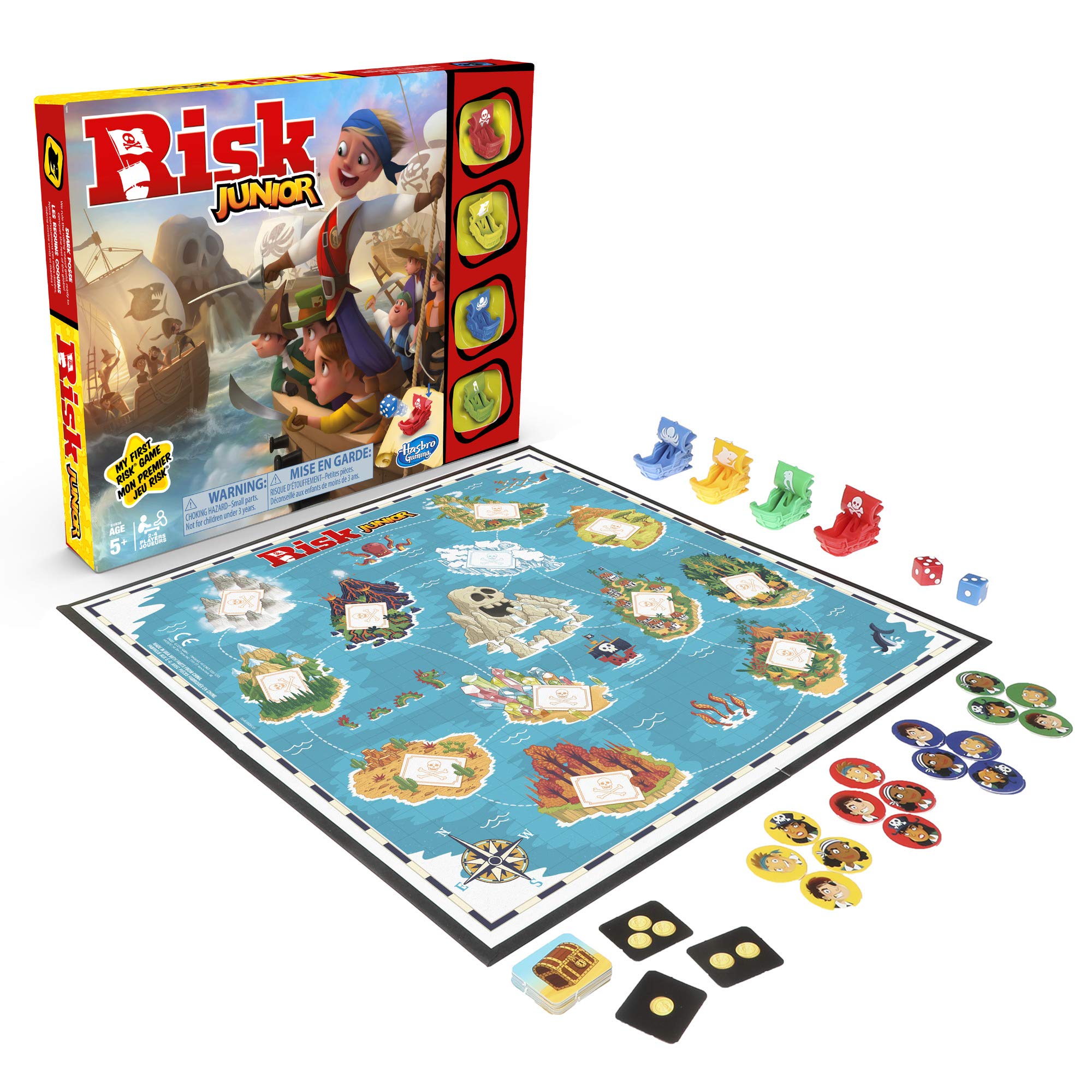 Foto 4 pulgar | Juego De Mesa Hasbro Risk Jr Para Niños De 5 Años En Adelante, Tema Pirata - Venta Internacional.