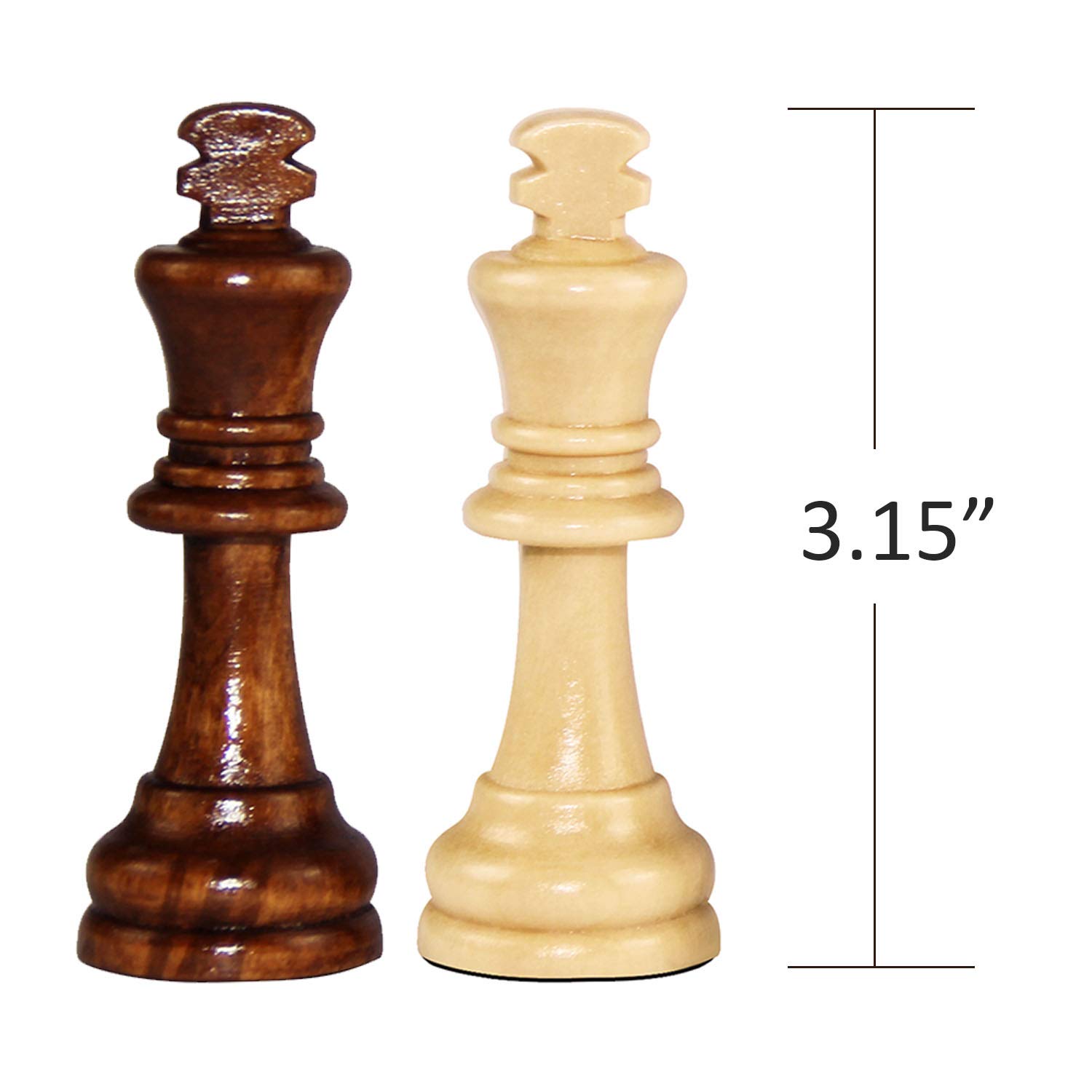 Foto 5 pulgar | Piezas De Ajedrez Asney Tournament Staunton Wood, 8 Cm, Tamaño King - Venta Internacional.