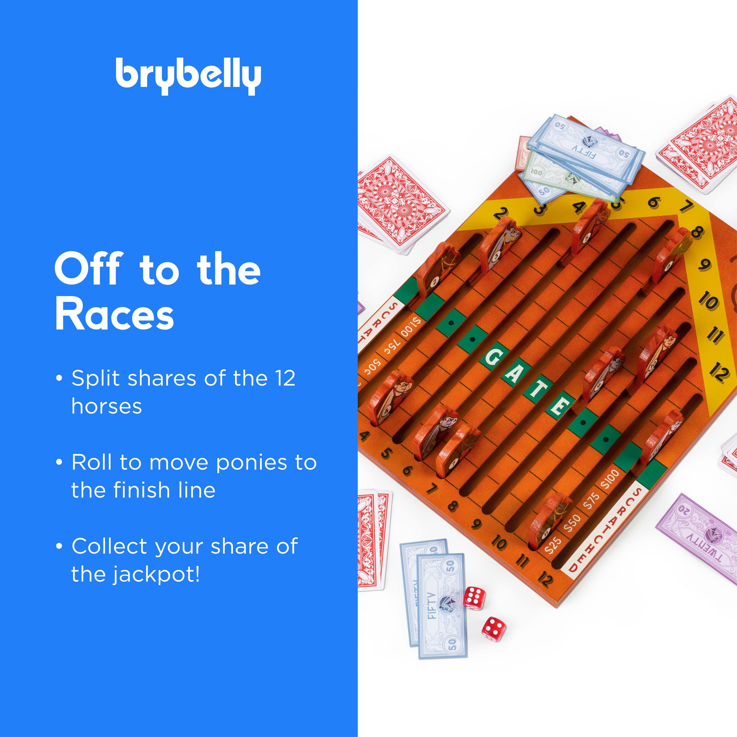 Foto 3 pulgar | Juego De Mesa Brybelly Derby Day Horse Racing Con Accesorios - Venta Internacional.