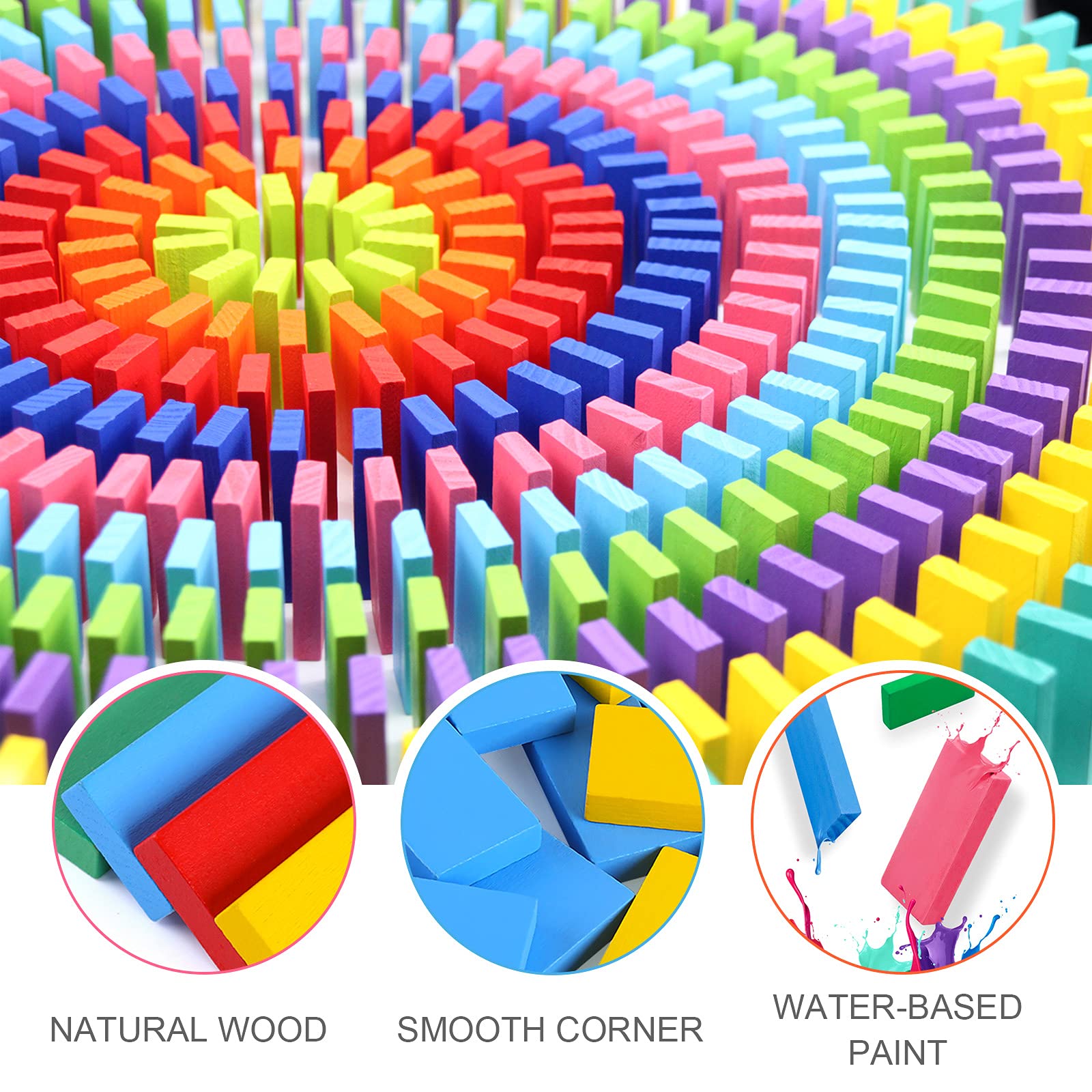 Foto 6 pulgar | Juego De Dominó Wood City 1000 Piezas Para Niños Con 20 Bloques Adicionales - Venta Internacional.