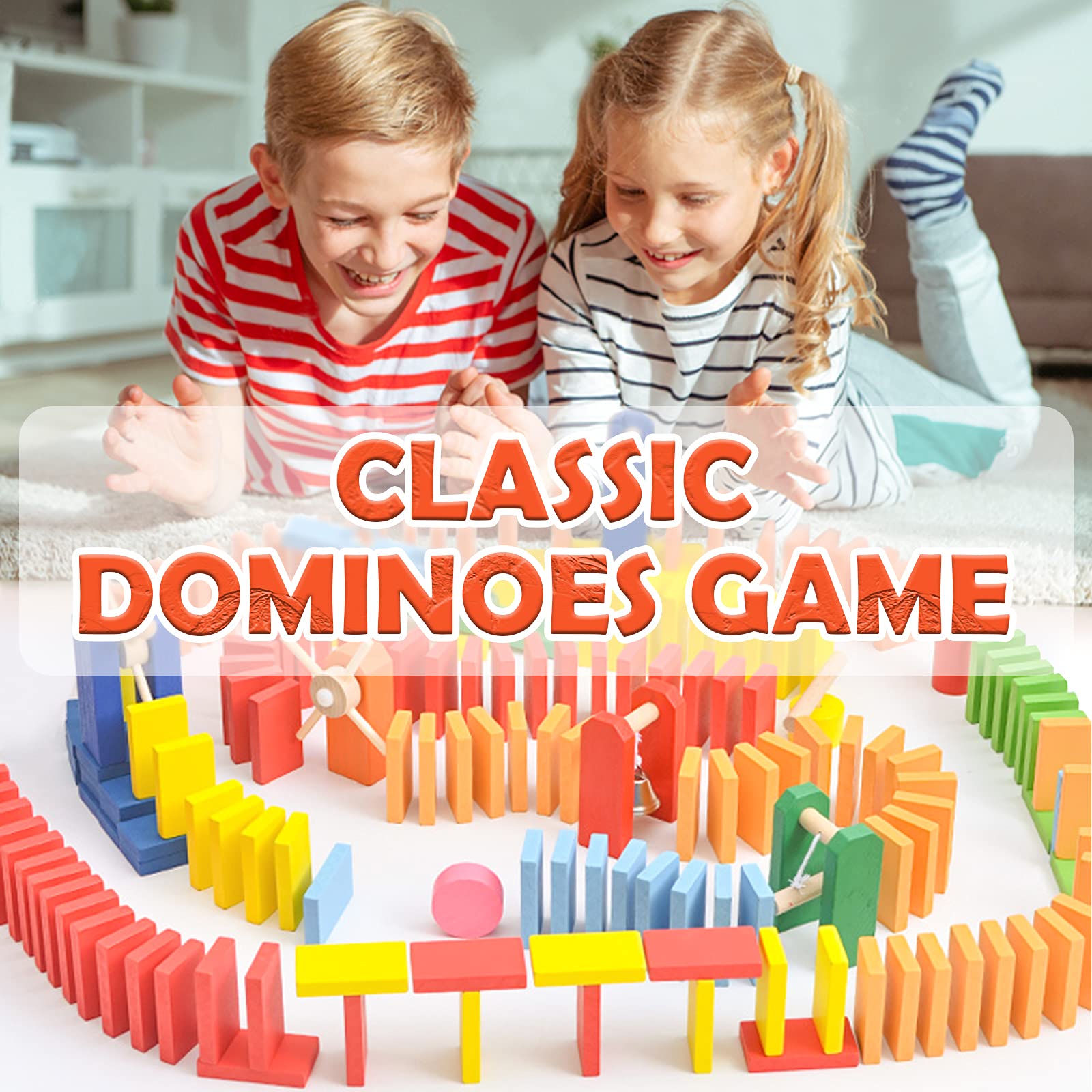 Foto 7 pulgar | Juego De Dominó Wood City 1000 Piezas Para Niños Con 20 Bloques Adicionales - Venta Internacional.
