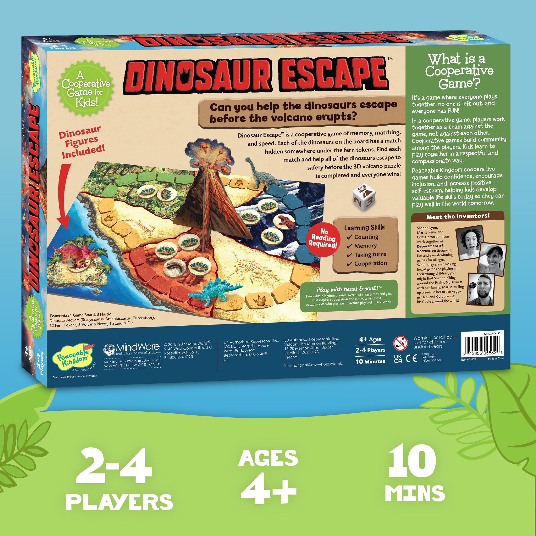 Foto 6 pulgar | Juego De Memoria Cooperativo Peaceable Kingdom Dinosaur Escape - Venta Internacional.