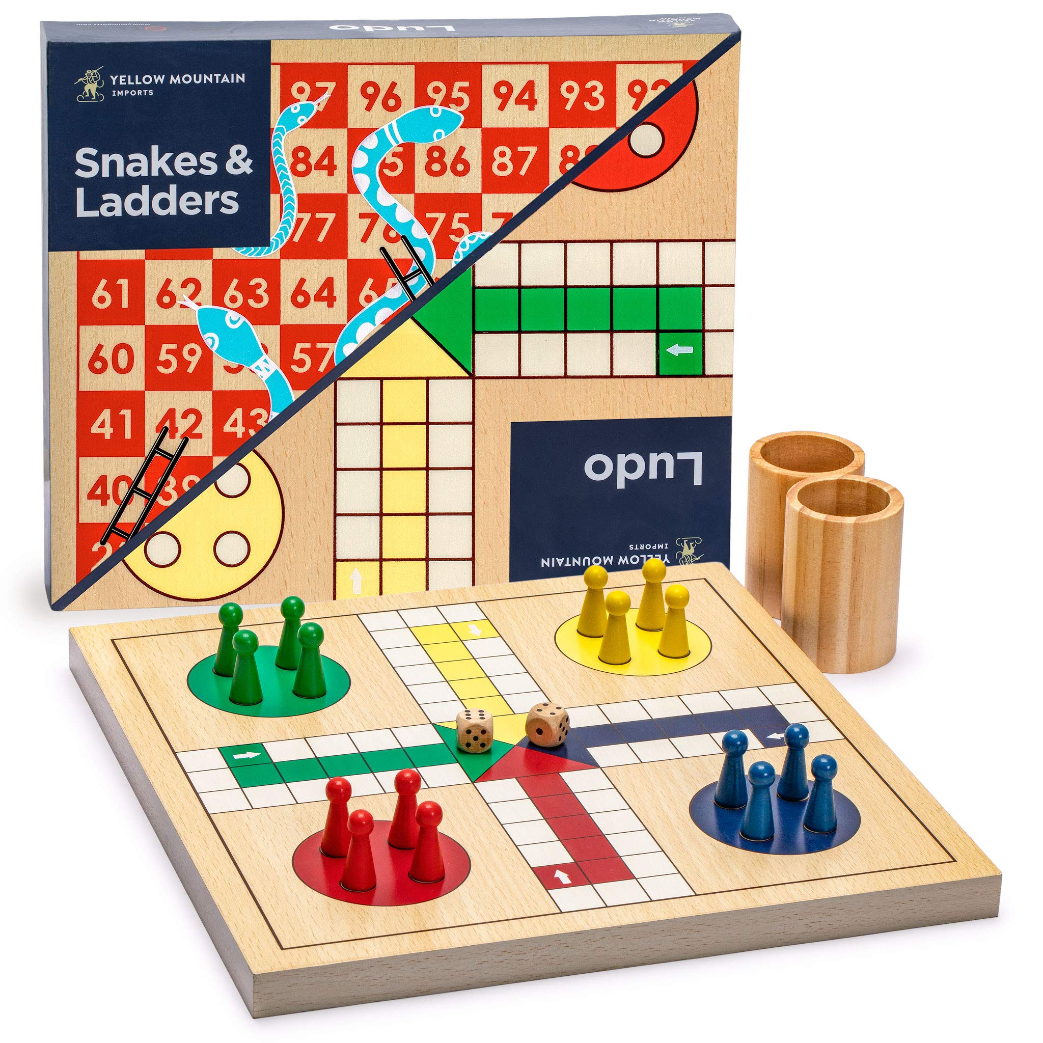Foto 2 pulgar | Set De Juego Yellow Mountain Imports Snakes And Ladders, Ludo - Venta Internacional.